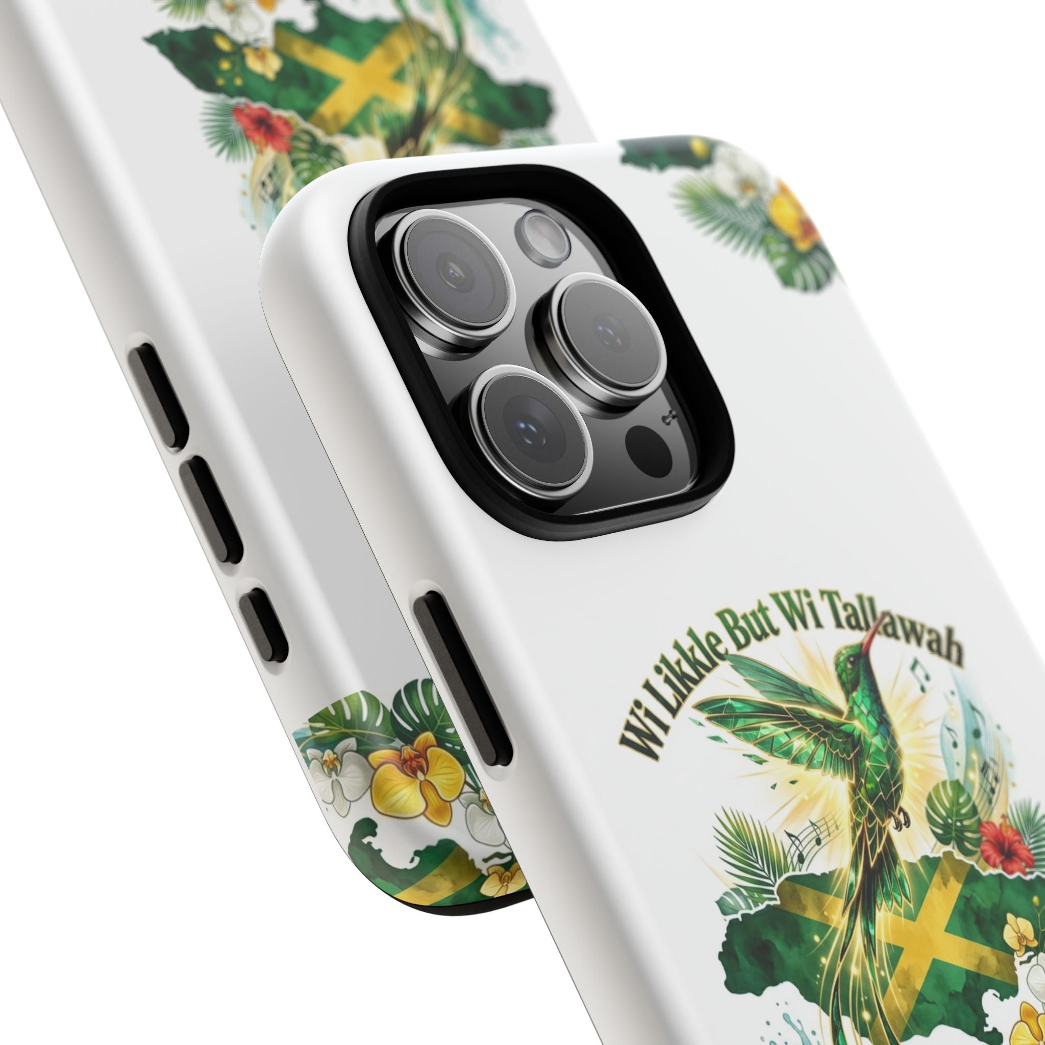 Jamaica Hummingbird Phone Case — “Wi Likkle But Wi Tallawah” Tropical Protective Cover