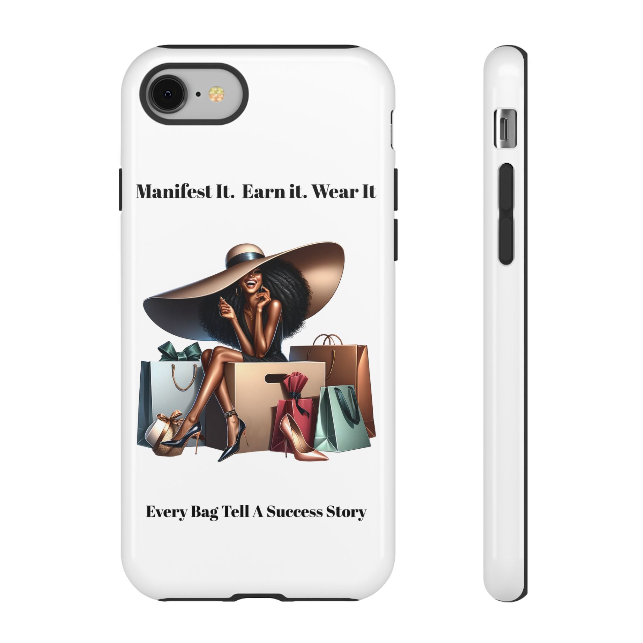 Phone Case - "Manifest It. Earn It. Wear It." Chic Shopper Design