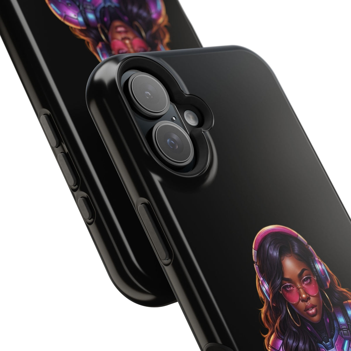 Gamer Girl Cyber Armor Phone Case — Impact‑Resistant Protective Cover