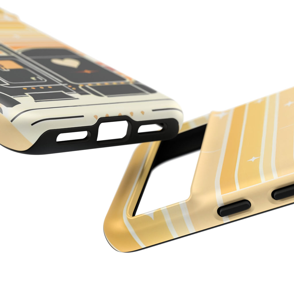 Trucker Heart Phone Case — Retro Semi Truck Protective Phone Cover