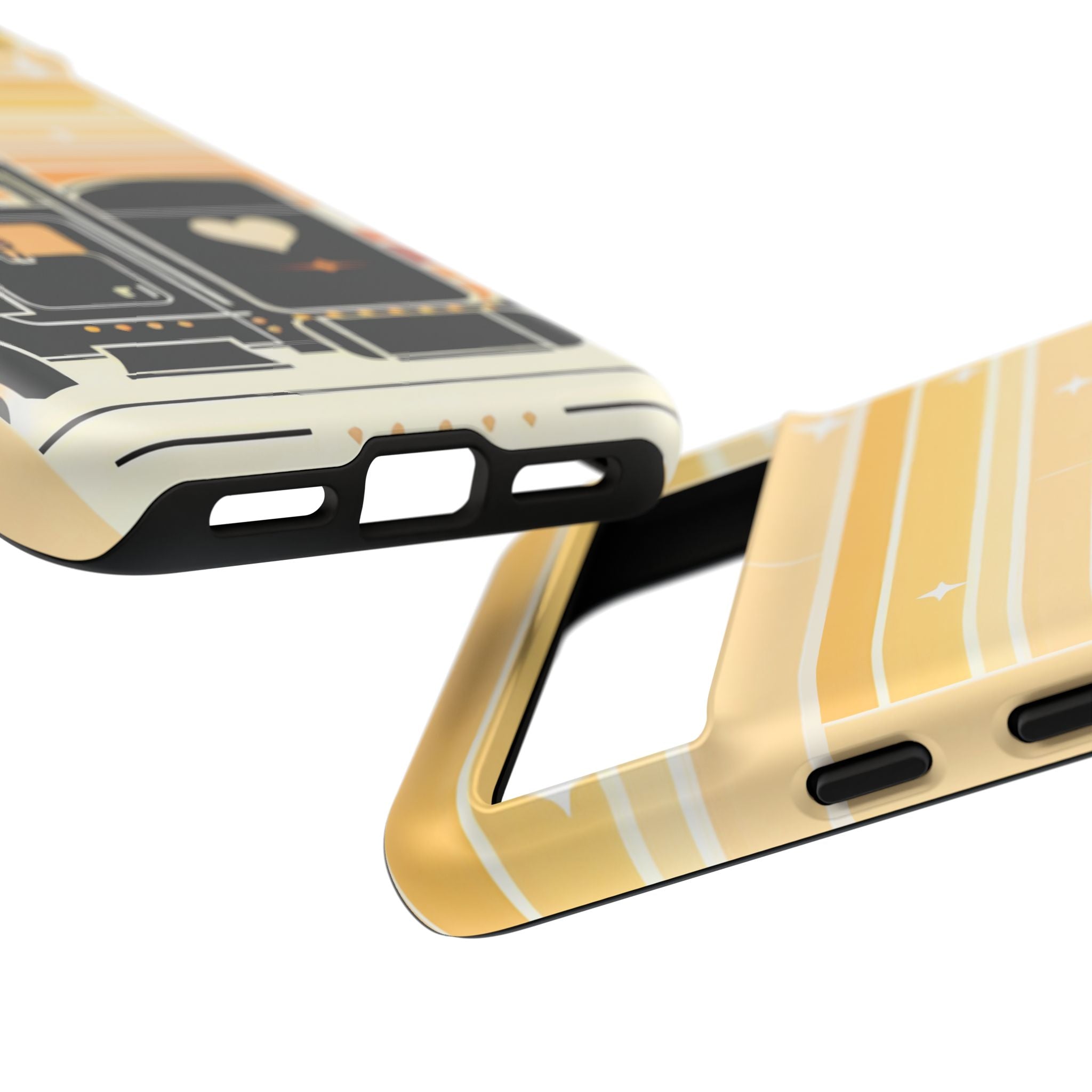 Trucker Heart Phone Case — Retro Semi Truck Protective Phone Cover