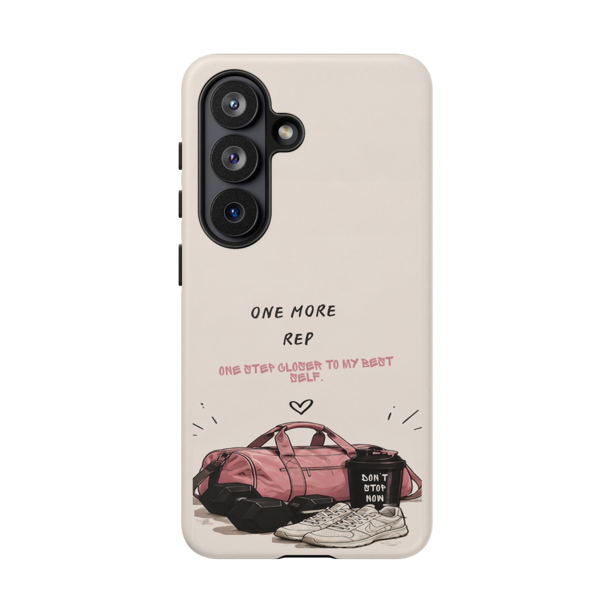 Gym Phone Case — "One More Rep" Workout Duffle & Sneakers Protective Case