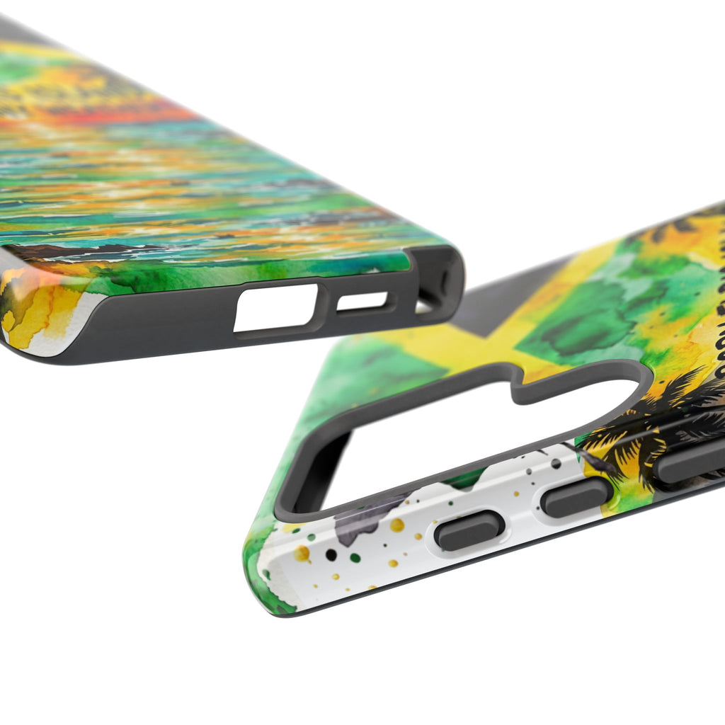 Phone Case — "Born Fi Dis Island, Built Fi Any Weather" Tropical Beach Protective Case