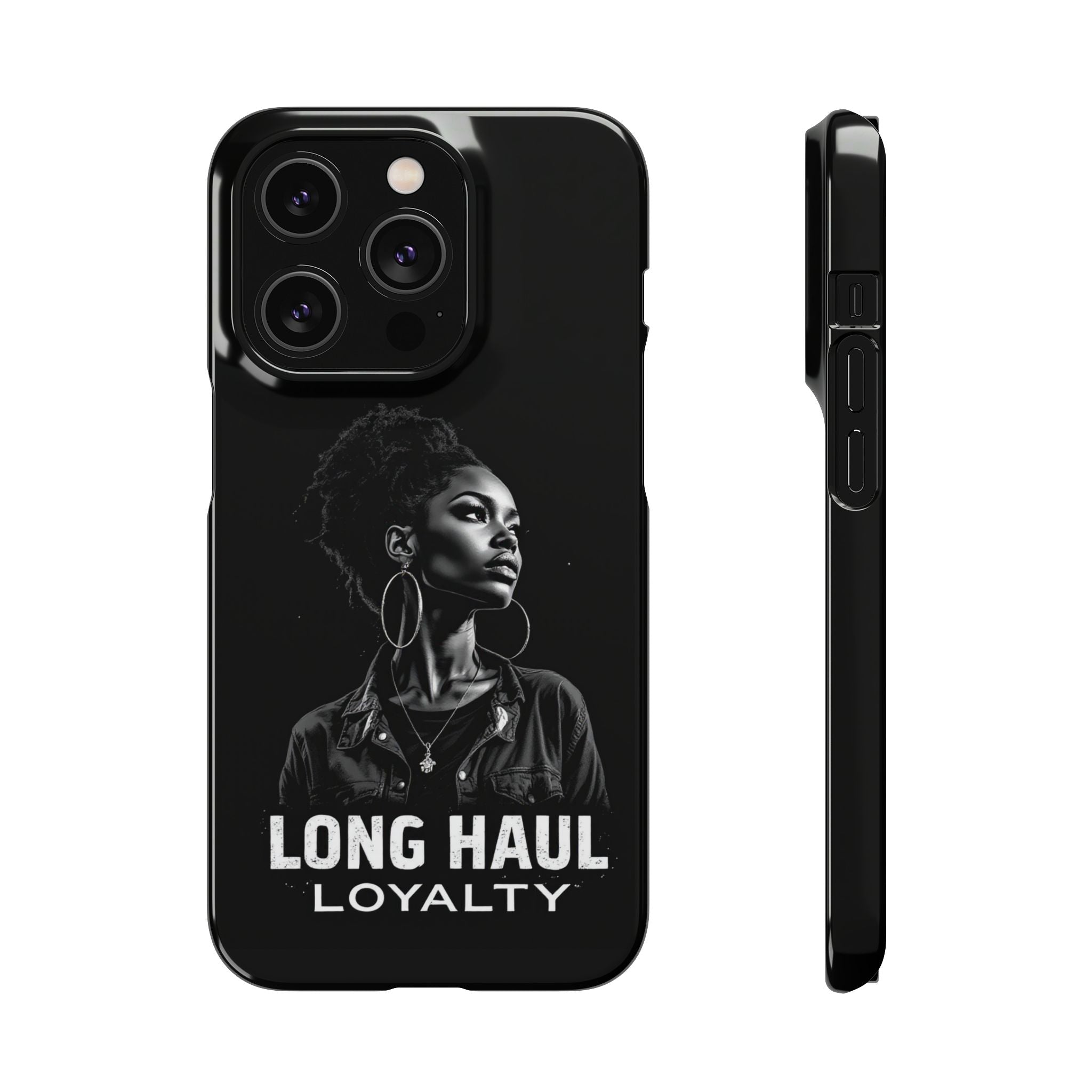 Phone Case — "Long Haul Loyalty" Black Portrait Snap Case
