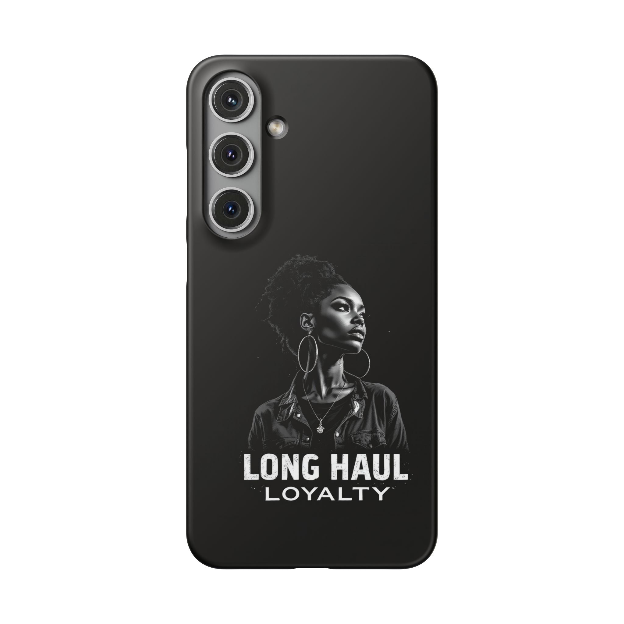 Phone Case — "Long Haul Loyalty" Black Portrait Snap Case