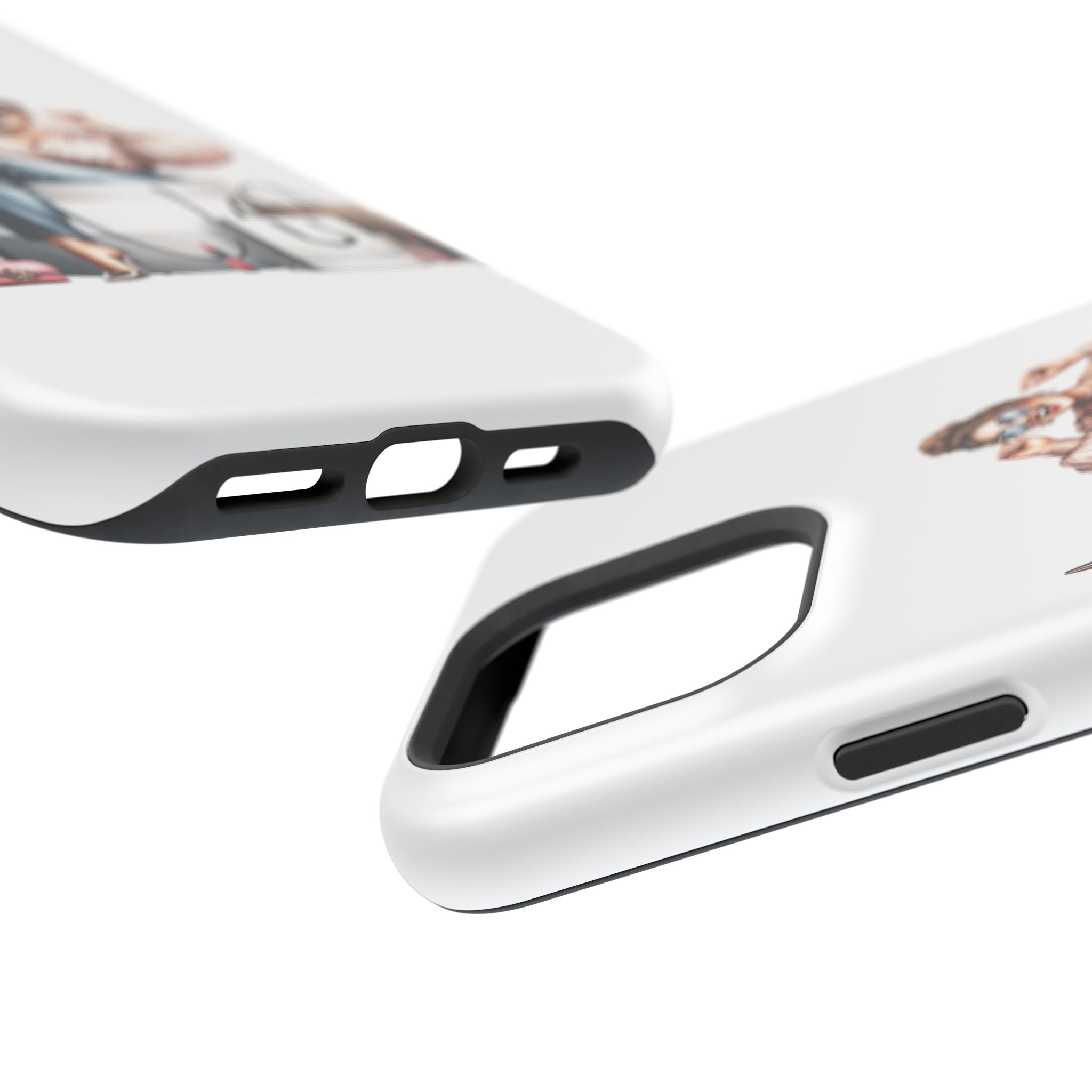 Magnetic Impact-Resistant Case — Luxury Shopper Goddess on Clouds Phone Cover