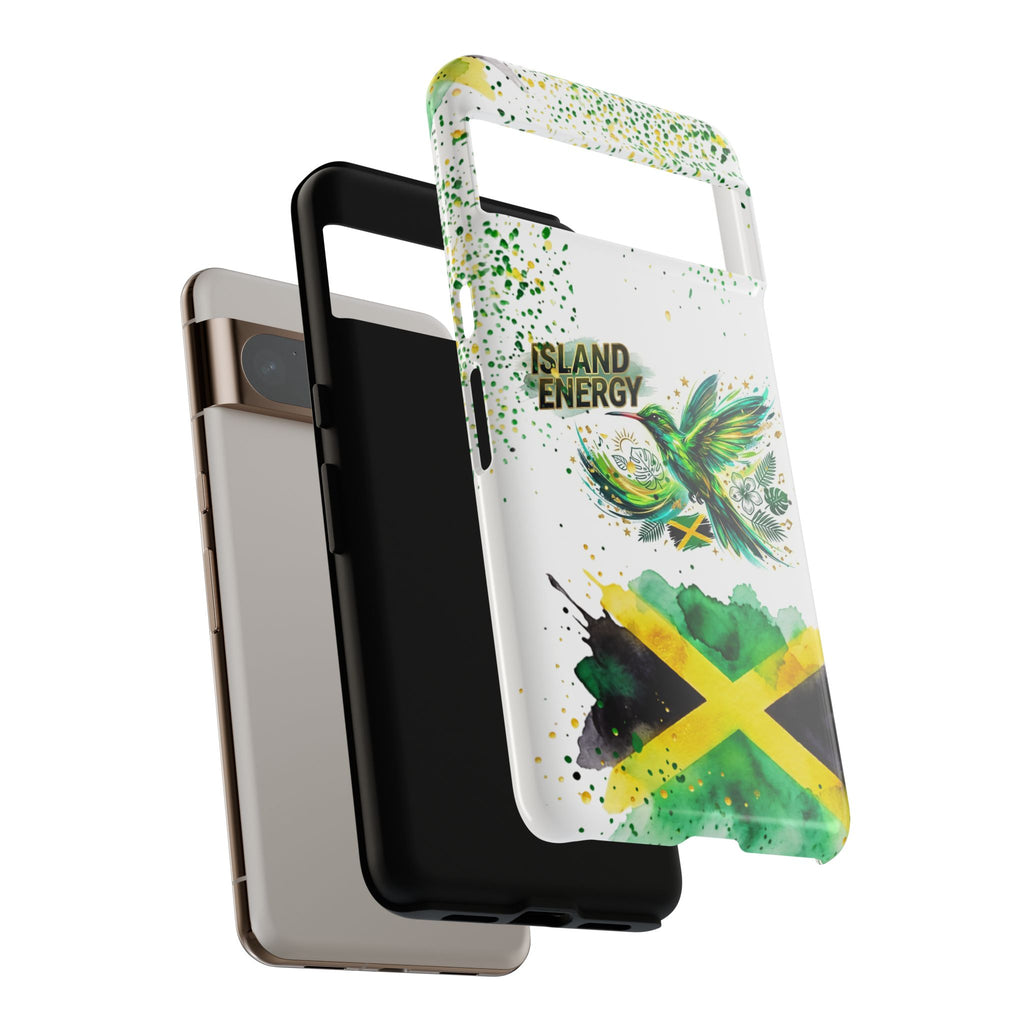 Island Energy Tough Phone Case — Colorful Hummingbird & Tropical Sunset Protective Cover