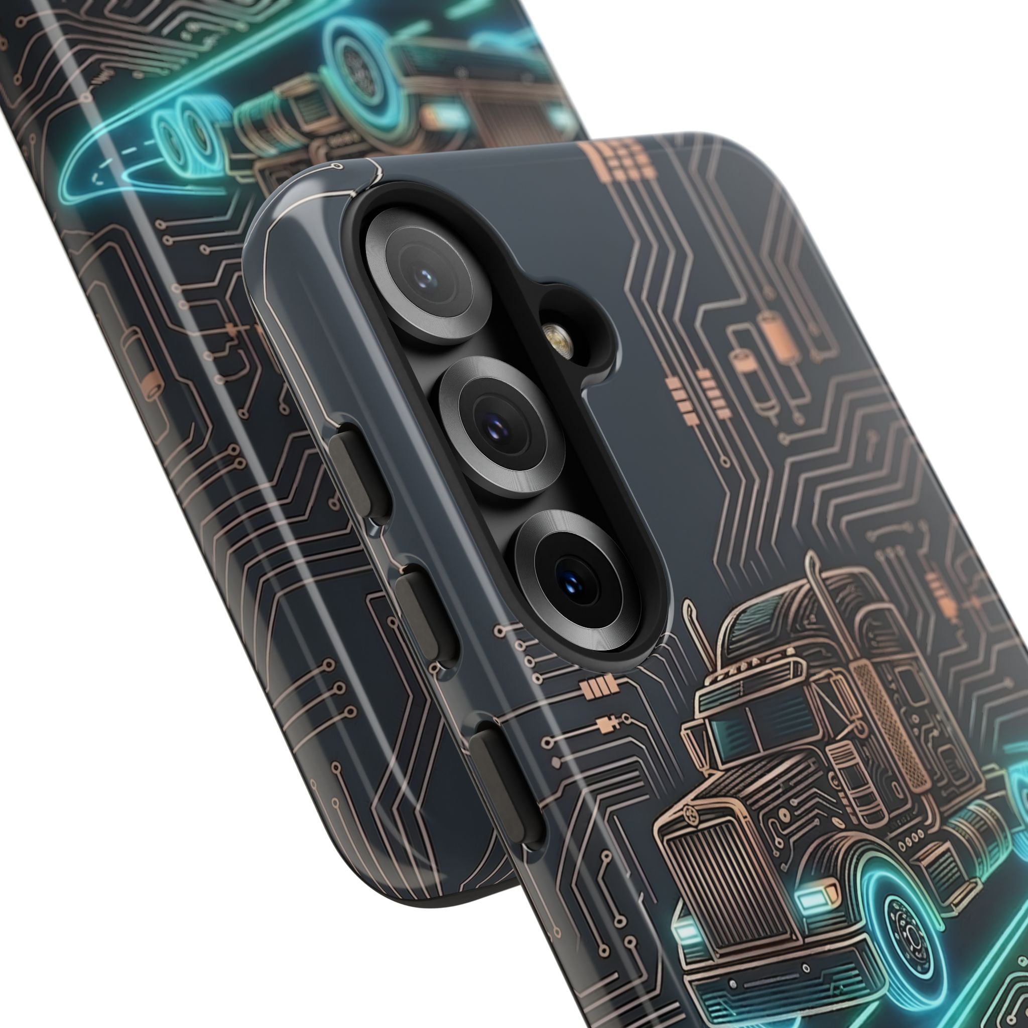 Truck Driver Gamer Phone Case — “Real Life. No Pause Button.”