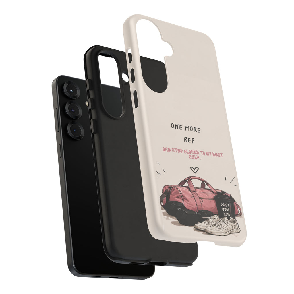 Gym Phone Case — "One More Rep" Workout Duffle & Sneakers Protective Case