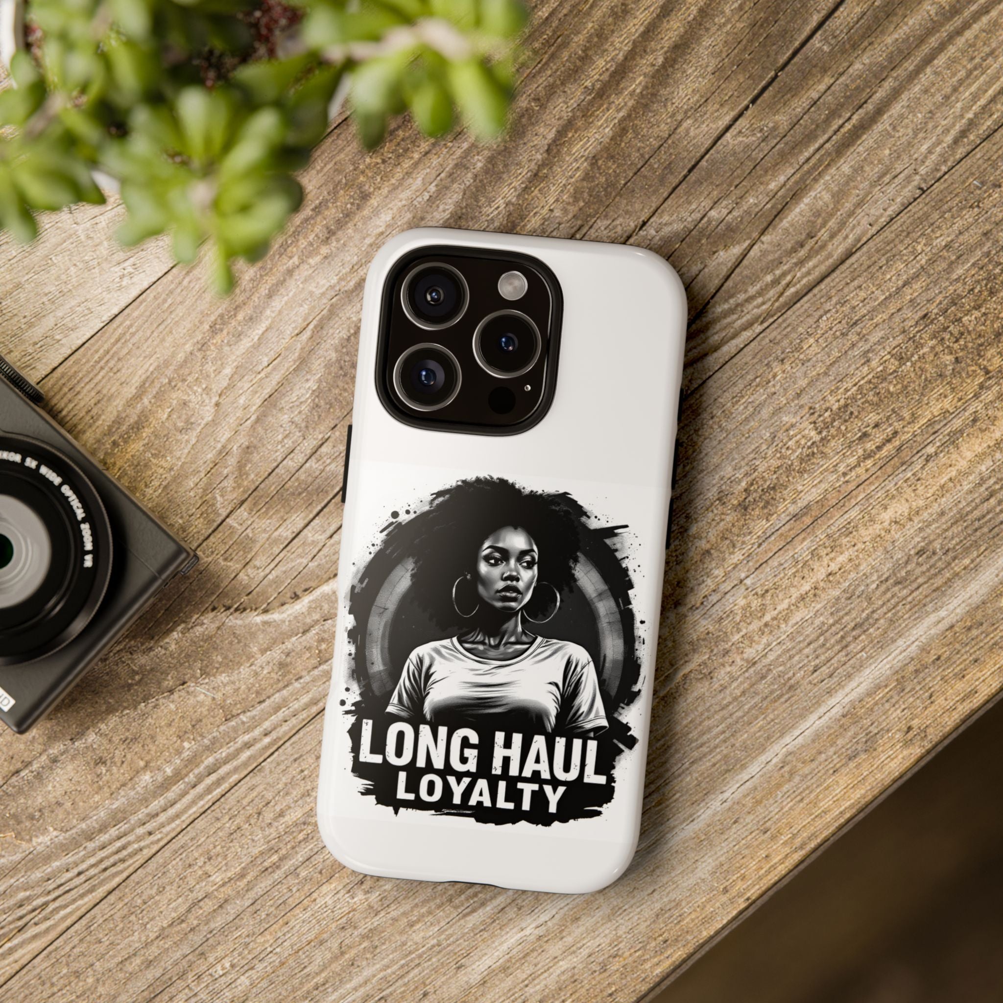Phone Case — "Long Haul Loyalty" Black & White Portrait Protective Case