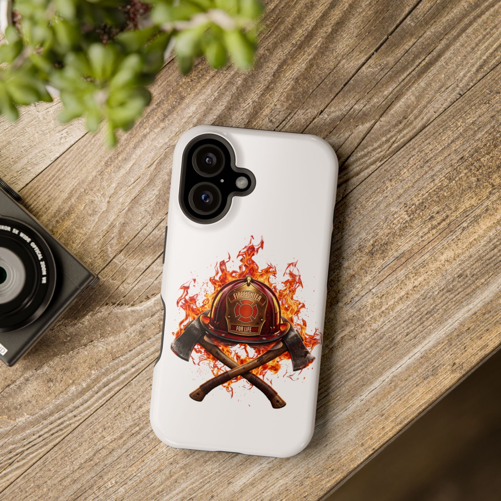 Firefighter Helmet Flames Phone Case — Station 117 Magnetic Impact-Resistant Case