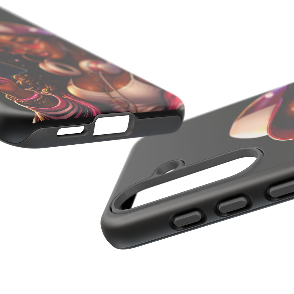 Tough Case – Stylized Urban Girl Phone Case with Headphones & Passport