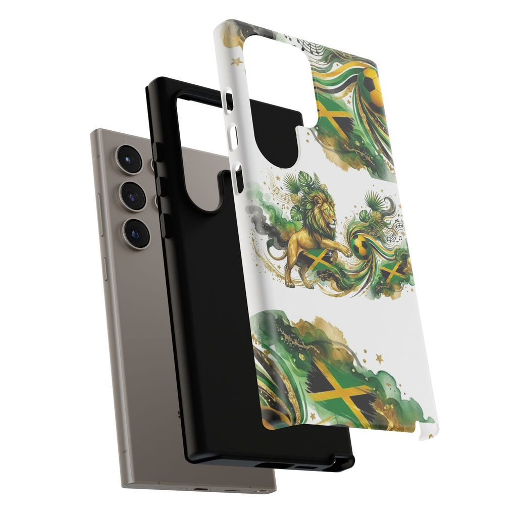 Jamaica Lion Phone Case — Jamaican Flag Rasta Protective Tough Case