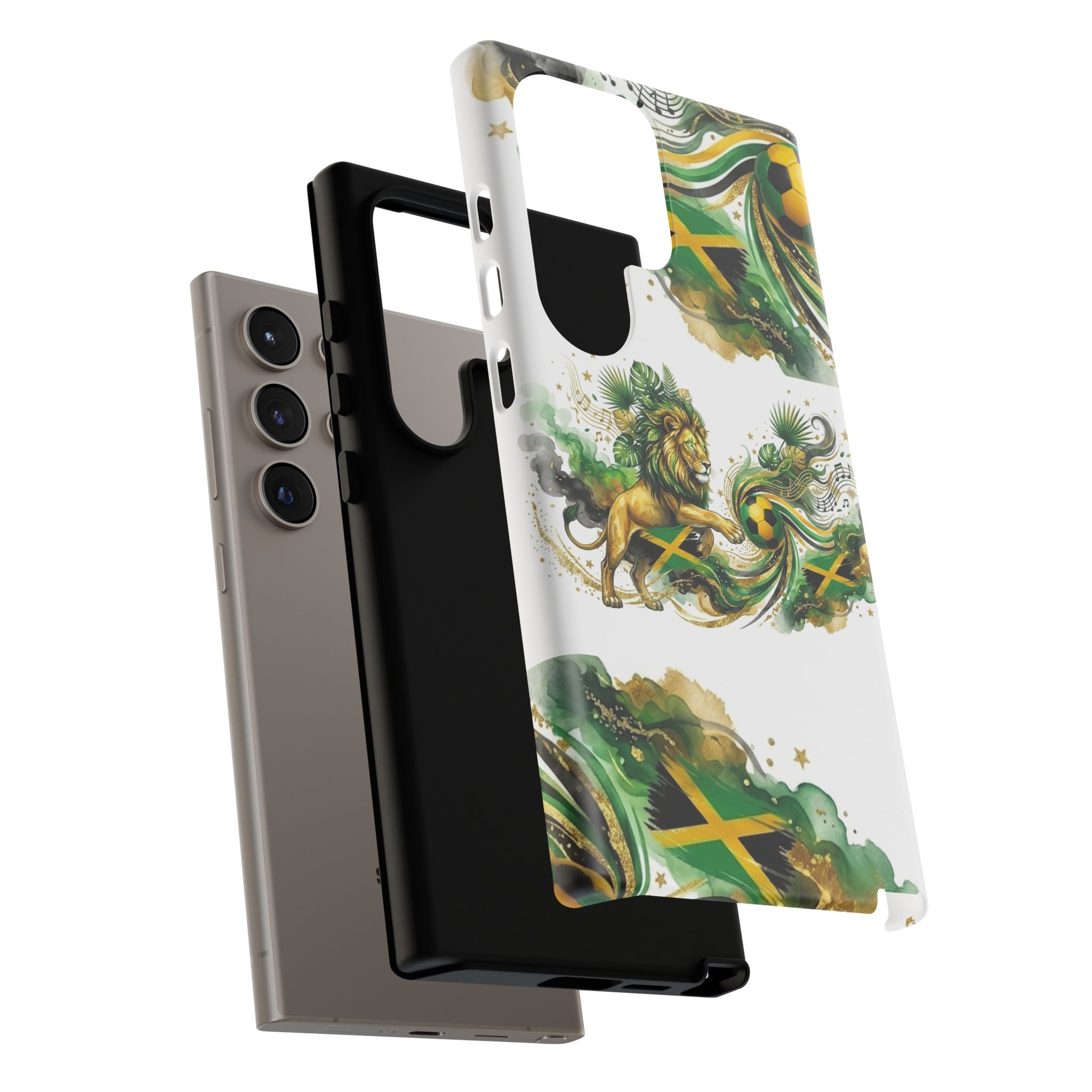 Jamaica Lion Phone Case — Jamaican Flag Rasta Protective Tough Case
