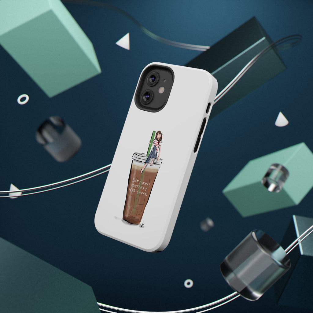 Iced Coffee & Me Phone Case — Cute Illustration 'Emotional Support Iced Coffee' Impact-Resistant Case