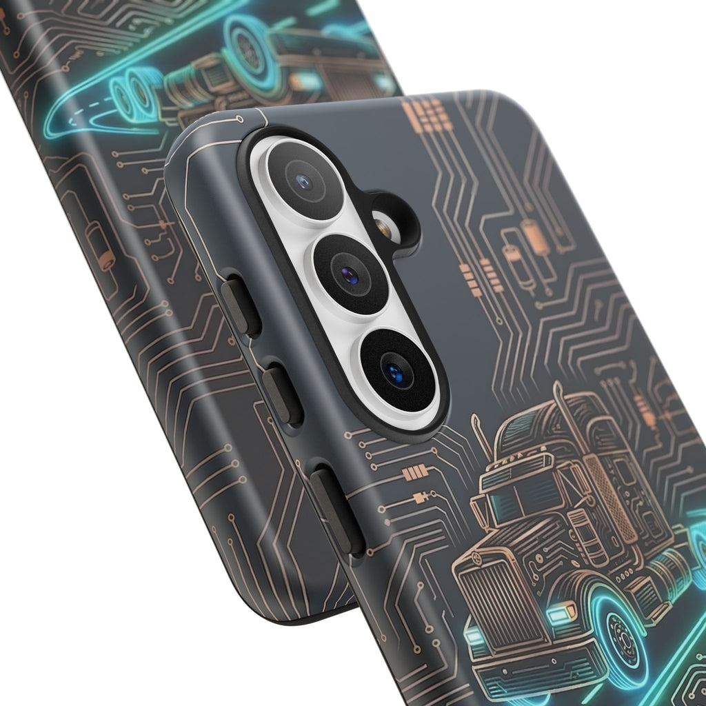 Truck Driver Gamer Phone Case — “Real Life. No Pause Button.”