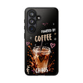 Phone Case — "Powered by Coffee & Chaos" Iced Coffee Protective Cover