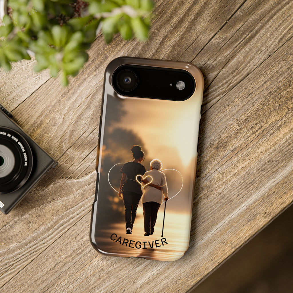 Caregiver Phone Case — Impact-Resistant Protective Case with Heart Design