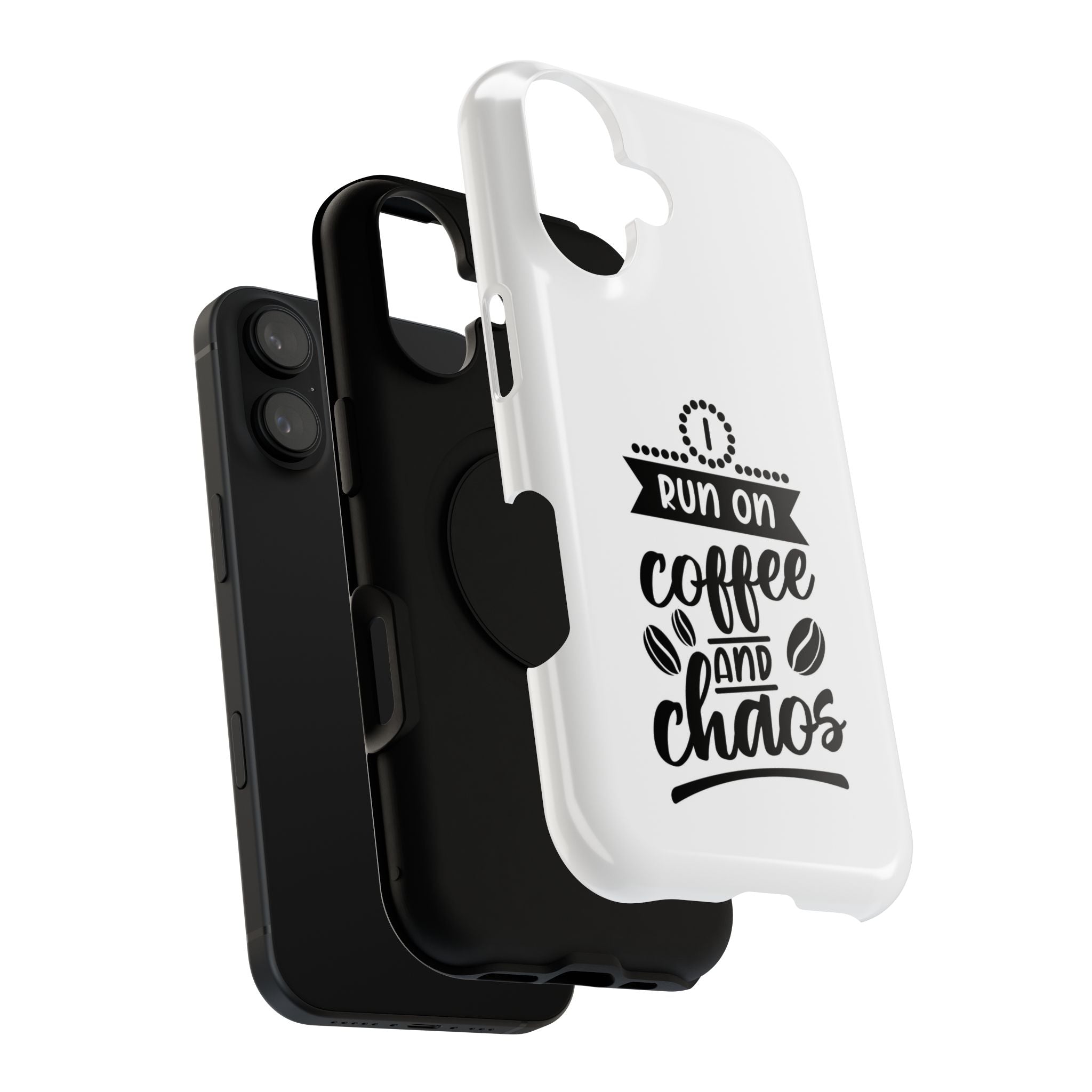Phone Case — "Run on Coffee and Chaos" Impact-Resistant Protective Cover