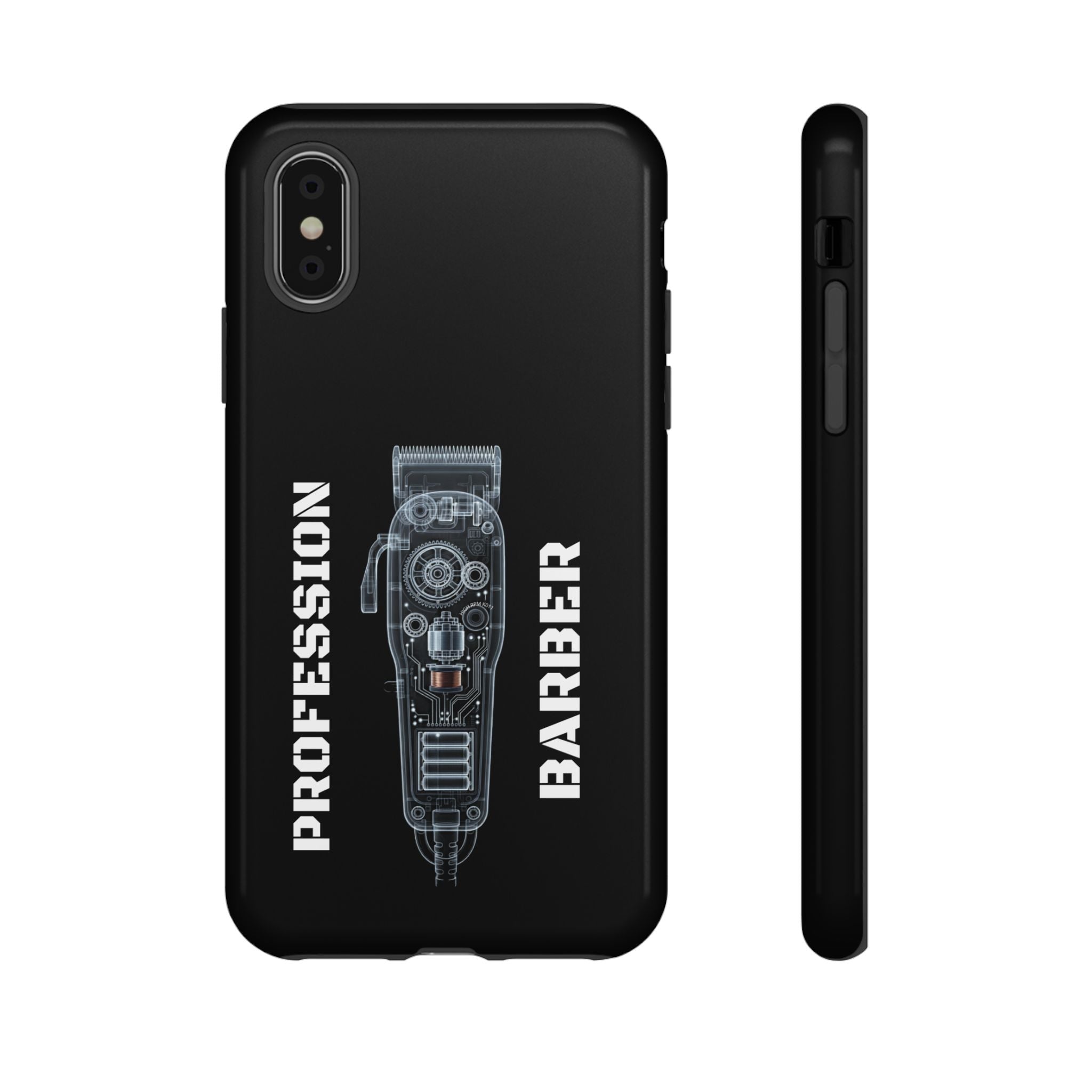 Barber Clip Cord X‑Ray Tough Phone Case – Professional Barber Gift