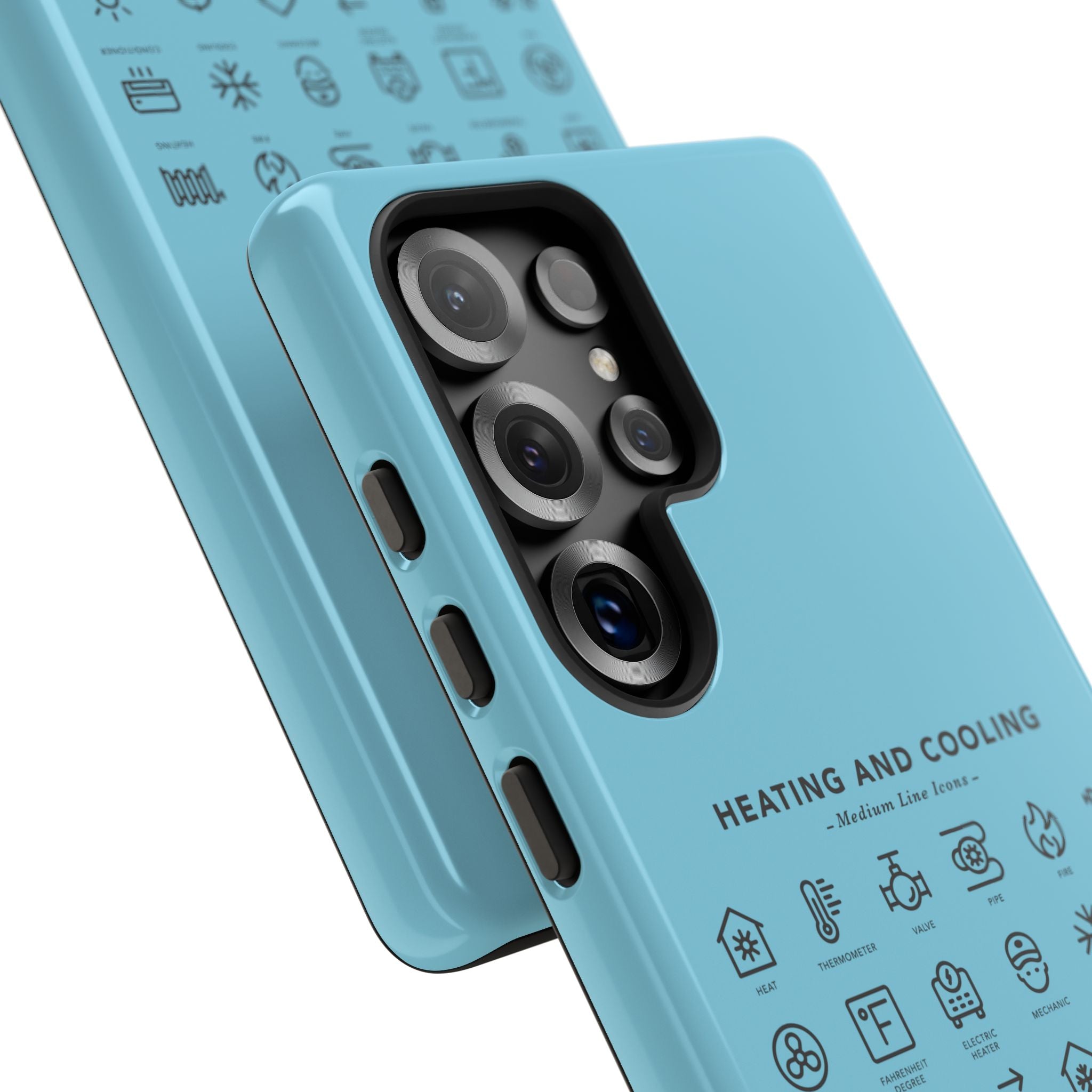 Heating and Cooling Icons Phone Case – HVAC Technician Protective Phone Cover