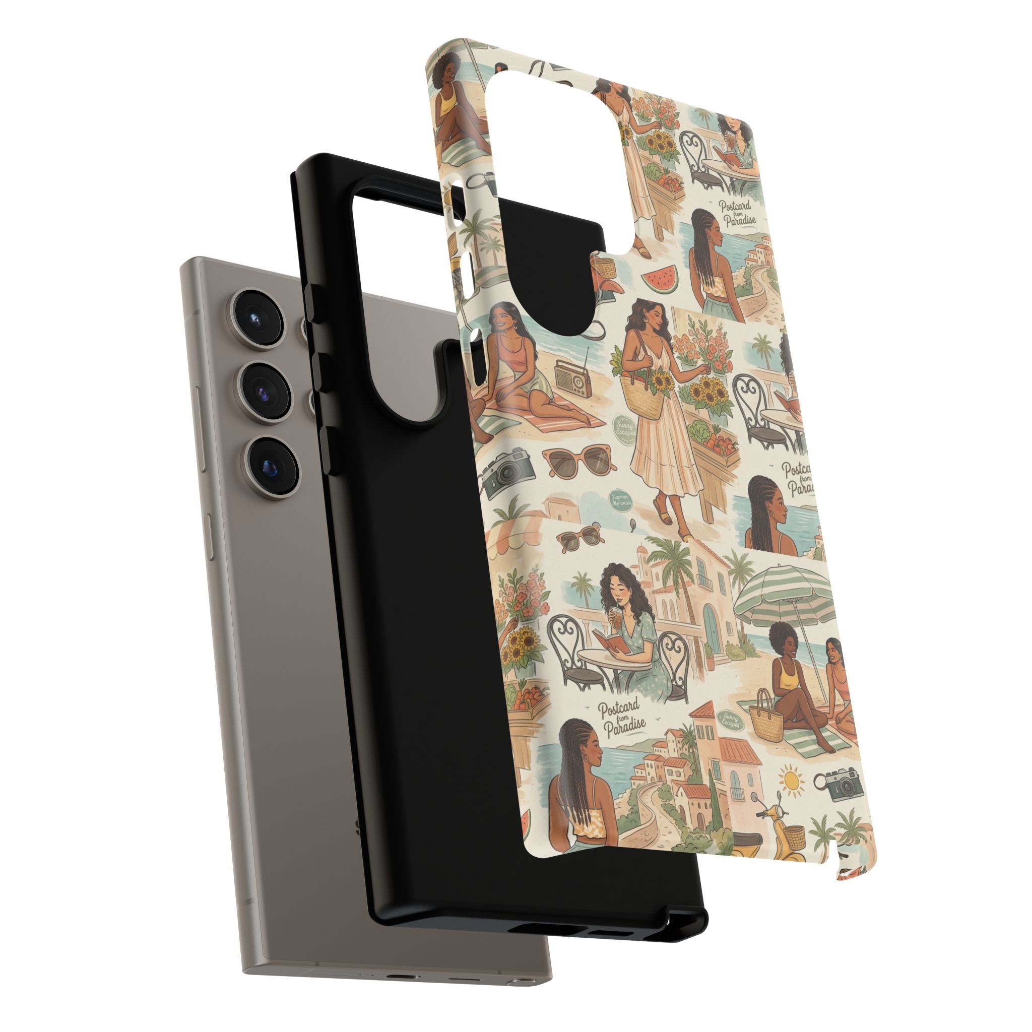 Tropical Vacation Phone Case — Vintage Beach Women Pattern