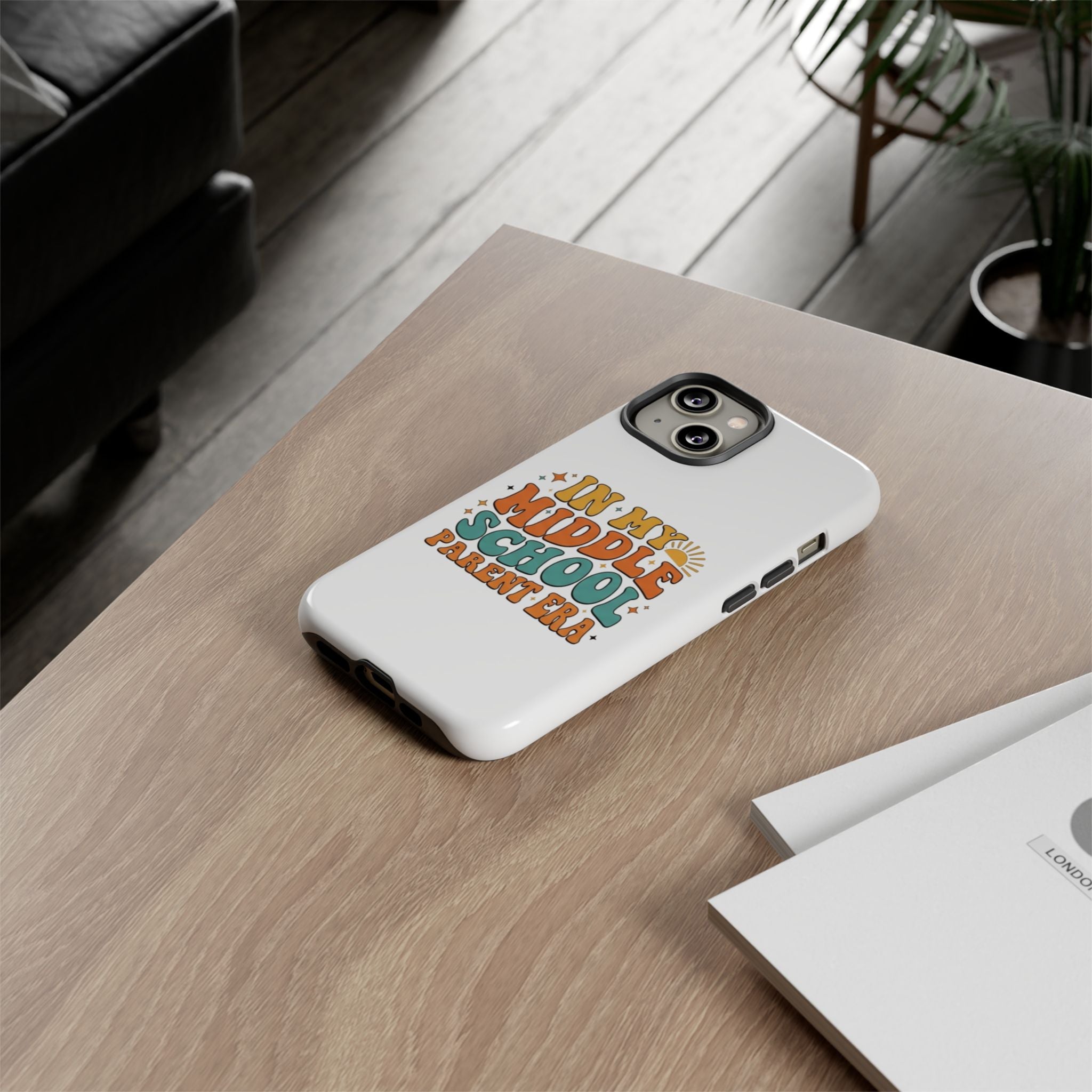 Middle School Parent Phone Case — "In My Middle School Parent Era" Retro Design