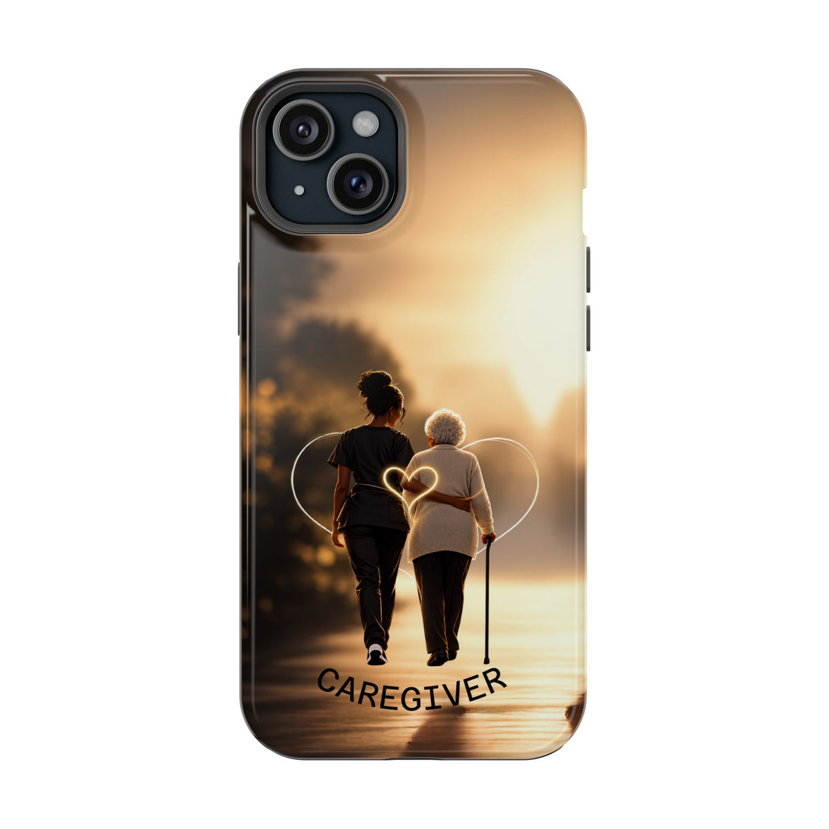 Caregiver Phone Case — Impact-Resistant Protective Case with Heart Design