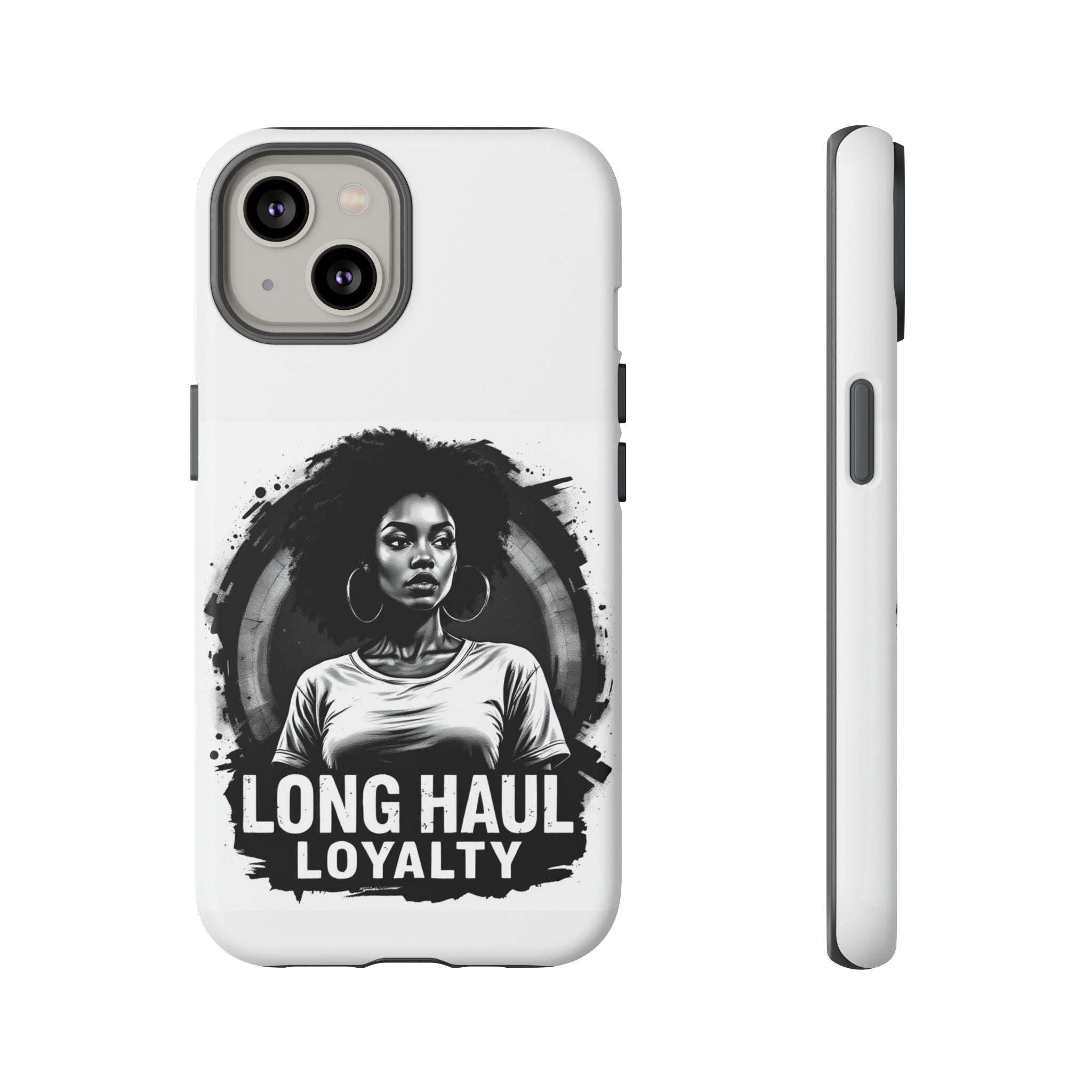 Phone Case — "Long Haul Loyalty" Black & White Portrait Protective Case
