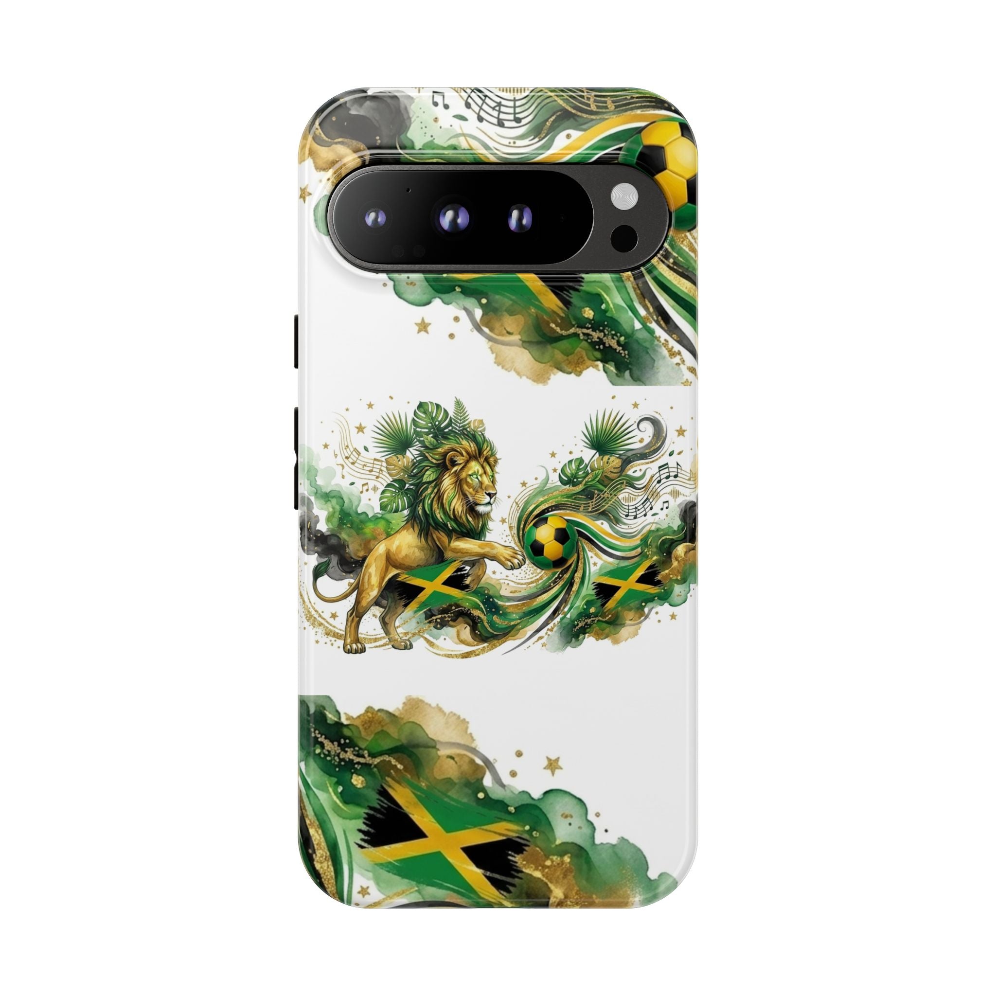 Jamaica Lion Phone Case — Jamaican Flag Rasta Protective Tough Case