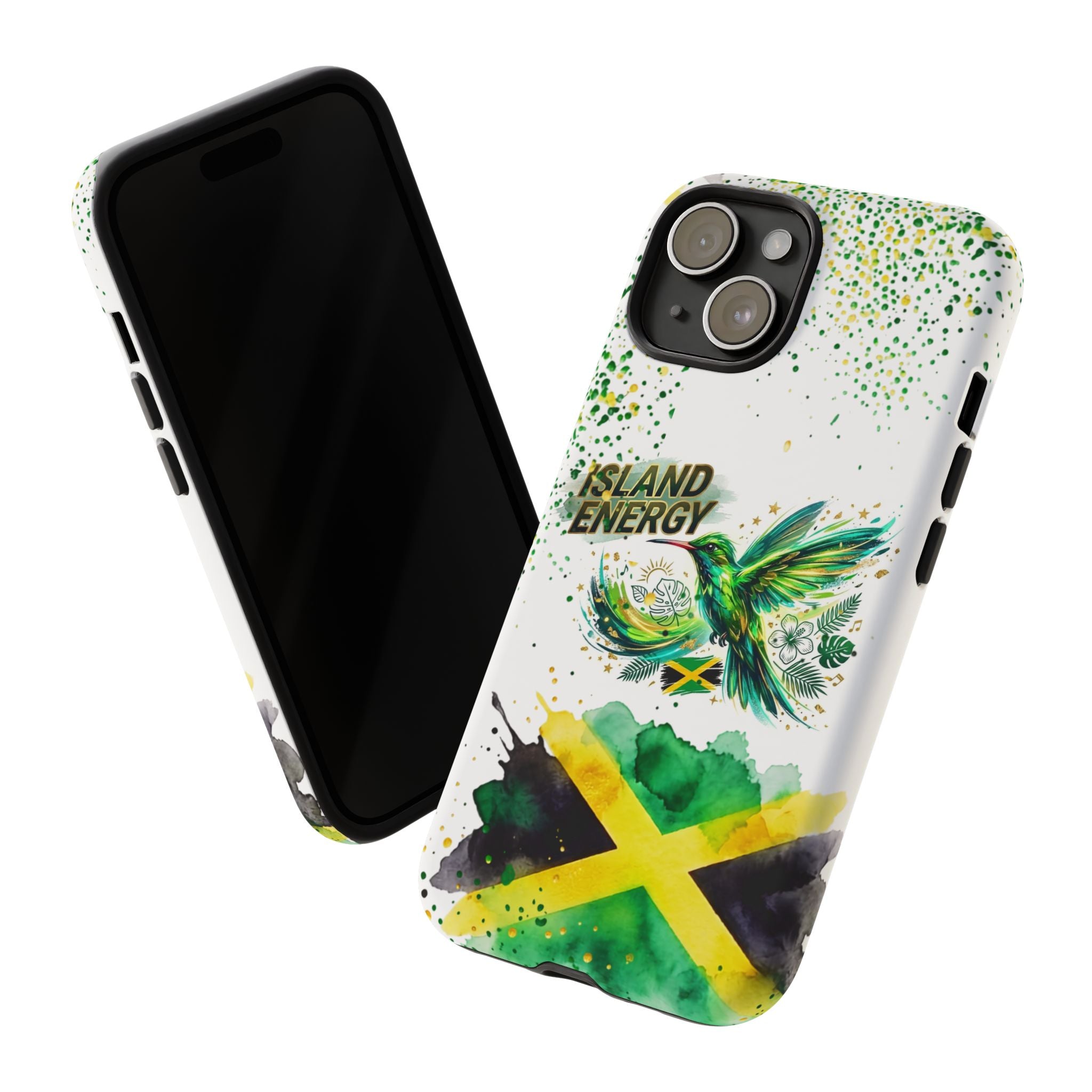 Island Energy Tough Phone Case — Colorful Hummingbird & Tropical Sunset Protective Cover