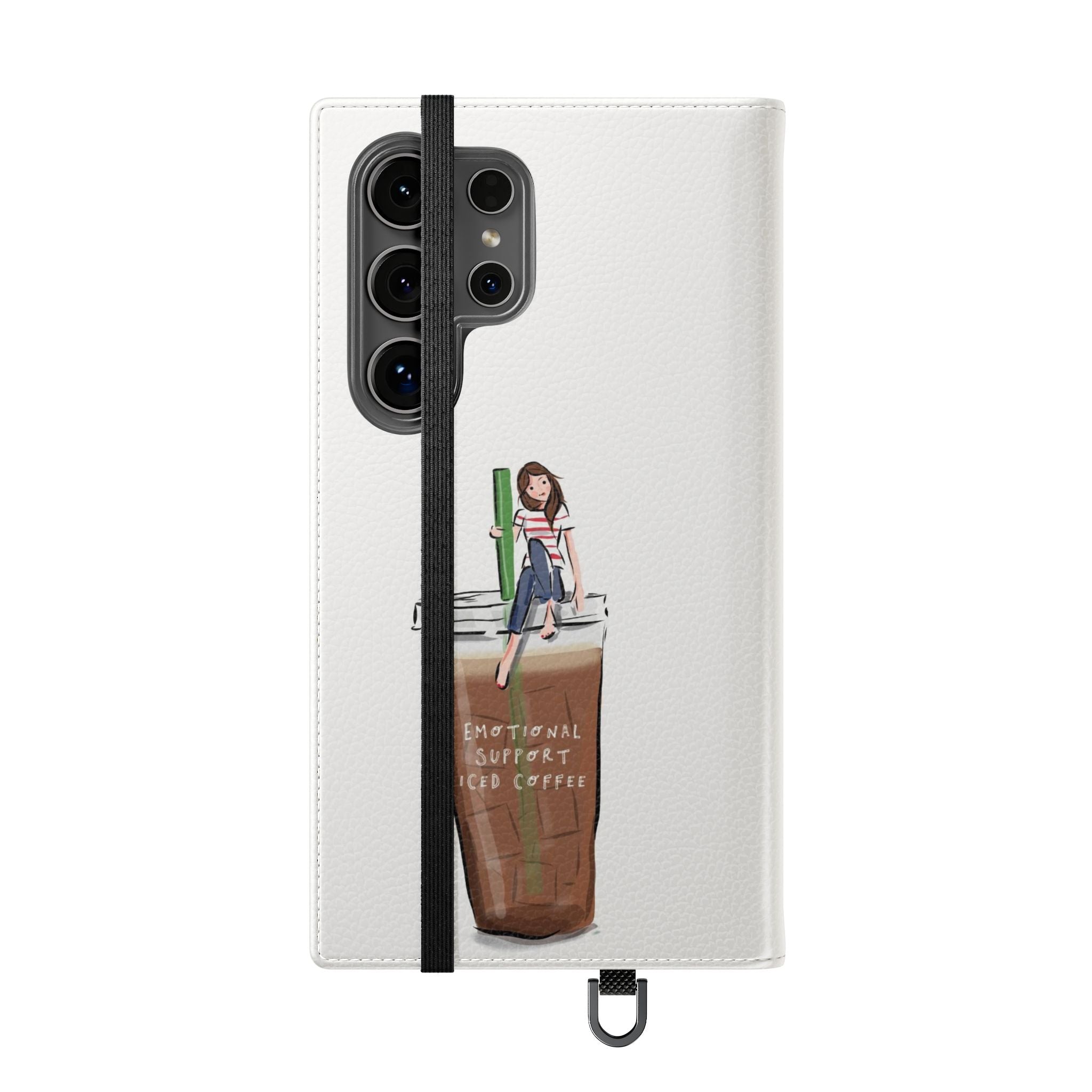 Flip Case — "Emotional Support Iced Coffee" Phone Wallet Case