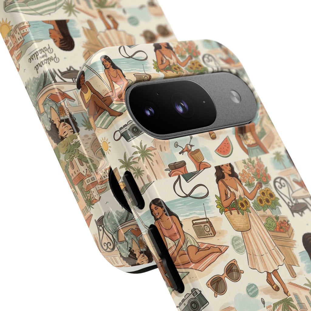 Tropical Vacation Phone Case — Vintage Beach Women Pattern