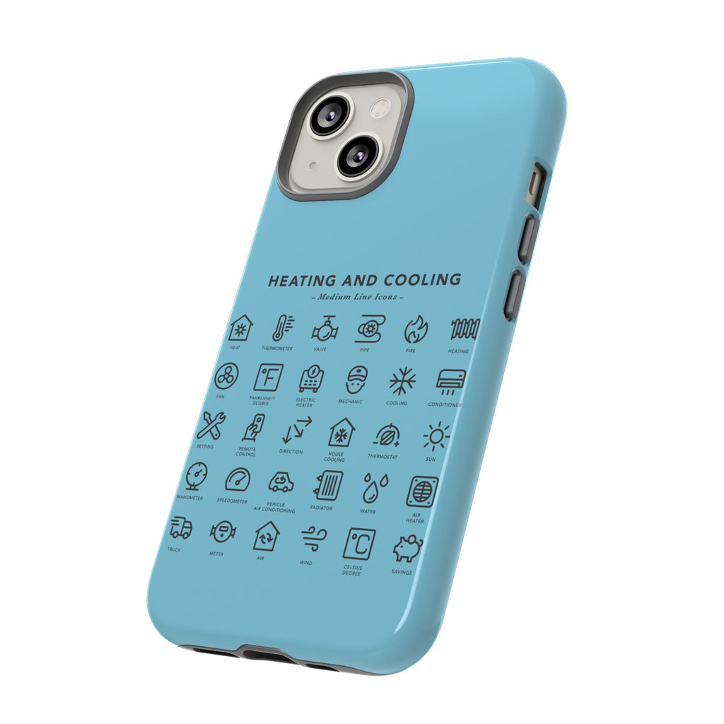 Heating and Cooling Icons Phone Case – HVAC Technician Protective Phone Cover