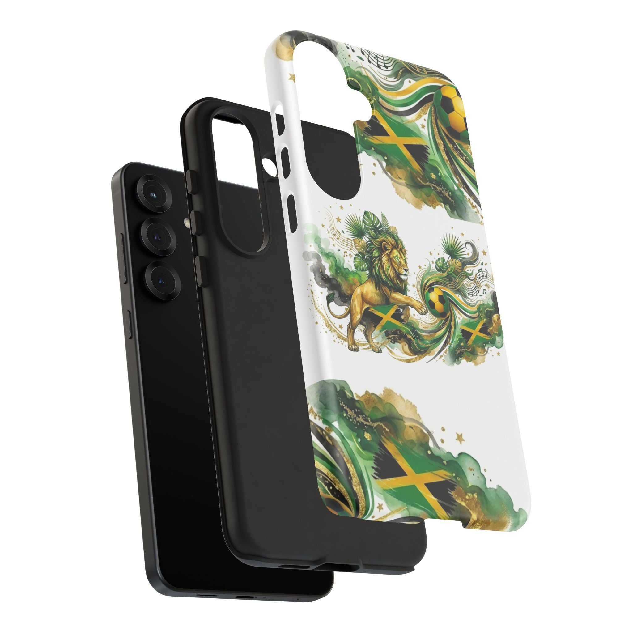 Jamaica Lion Phone Case — Jamaican Flag Rasta Protective Tough Case