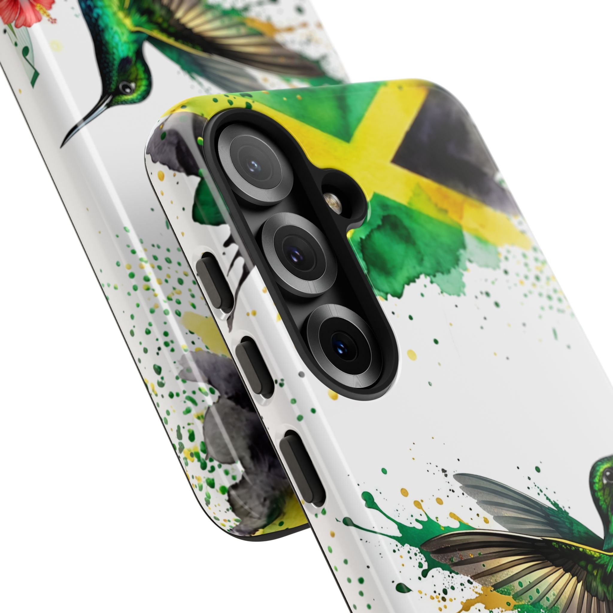 Hummingbird Jamaica Tough Phone Case – Tropical Floral Protective Cover