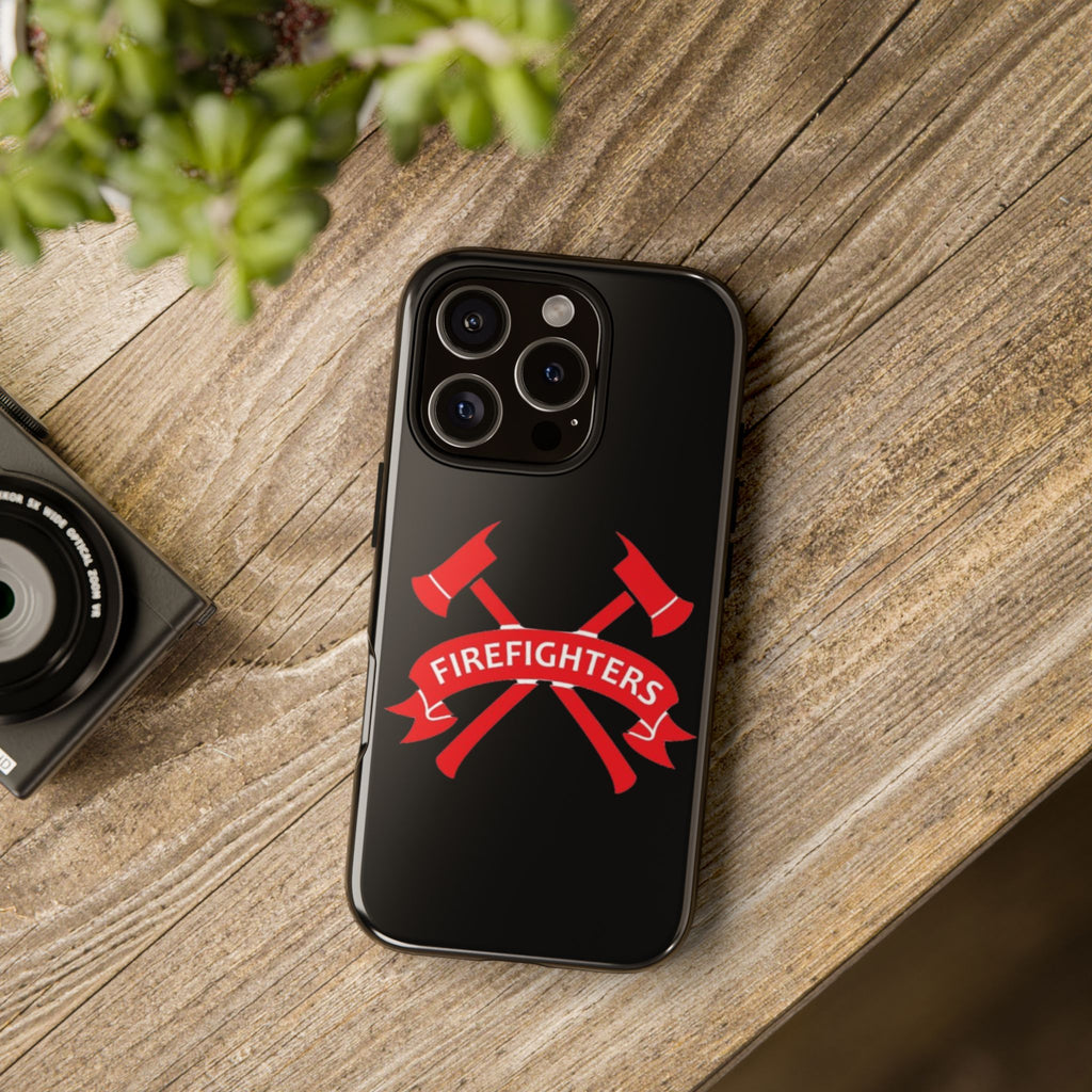 Firefighters Tough Phone Case — Red Crossed Axes Design