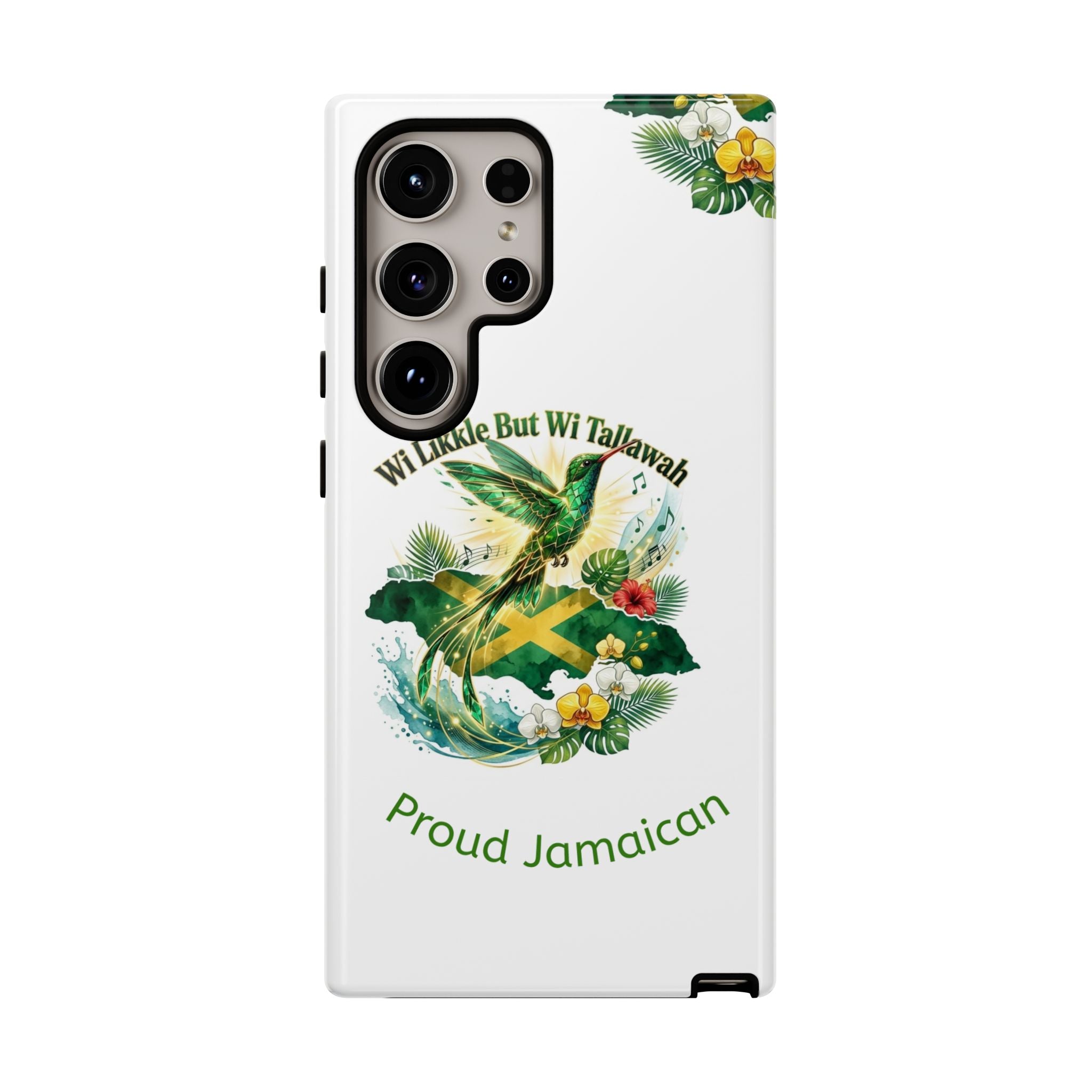 Jamaica Hummingbird Phone Case — “Wi Likkle But Wi Tallawah” Tropical Protective Cover