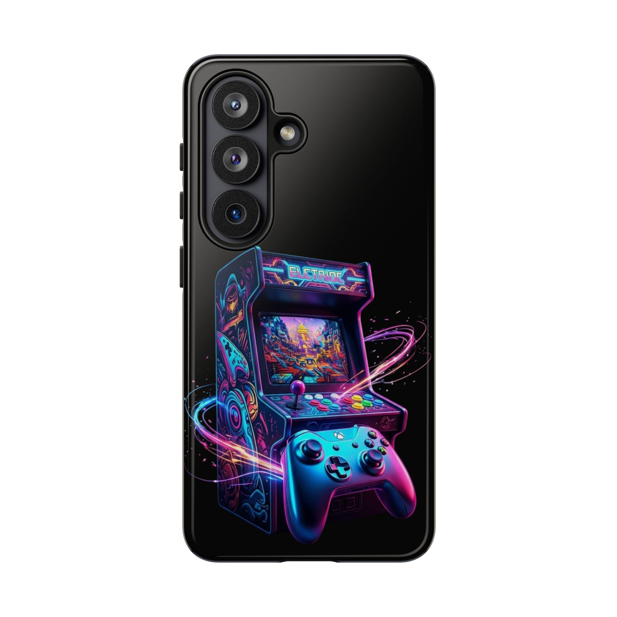 Retro Arcade Phone Case — Neon Gaming Controller Design