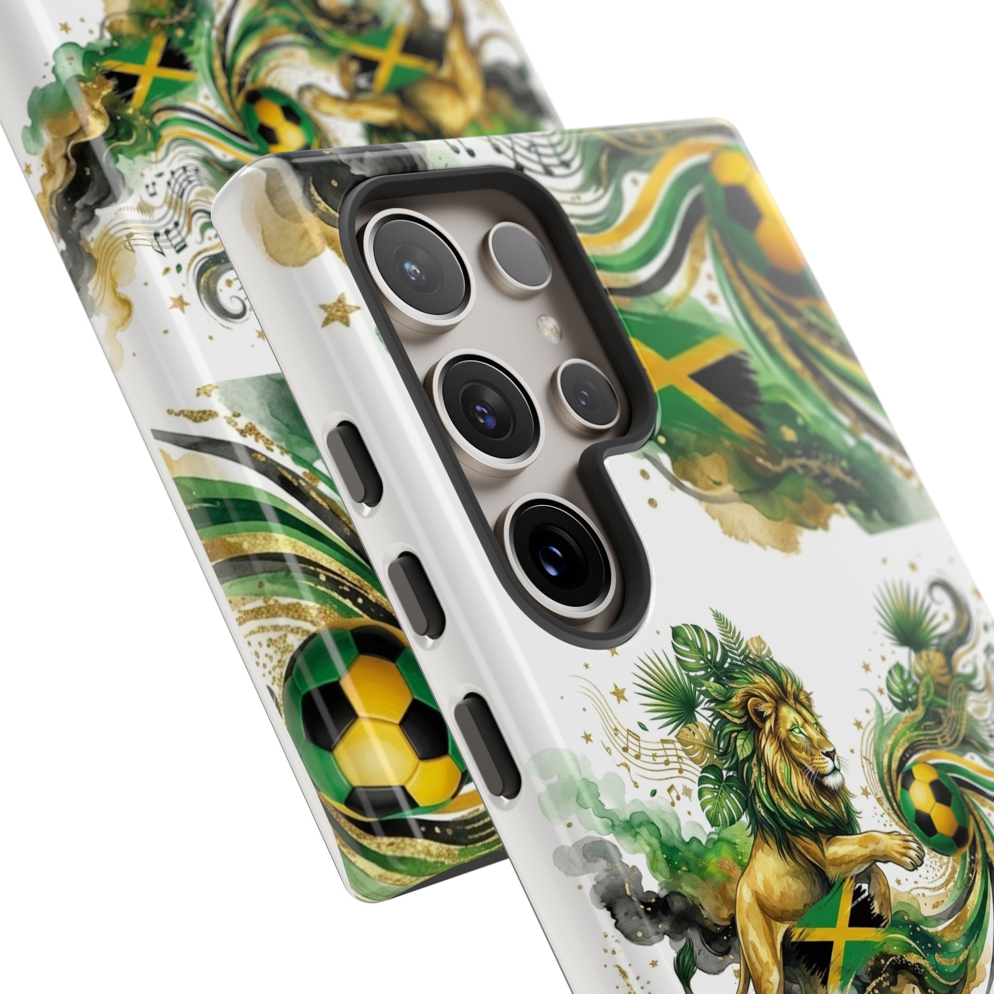 Jamaica Lion Phone Case — Jamaican Flag Rasta Protective Tough Case