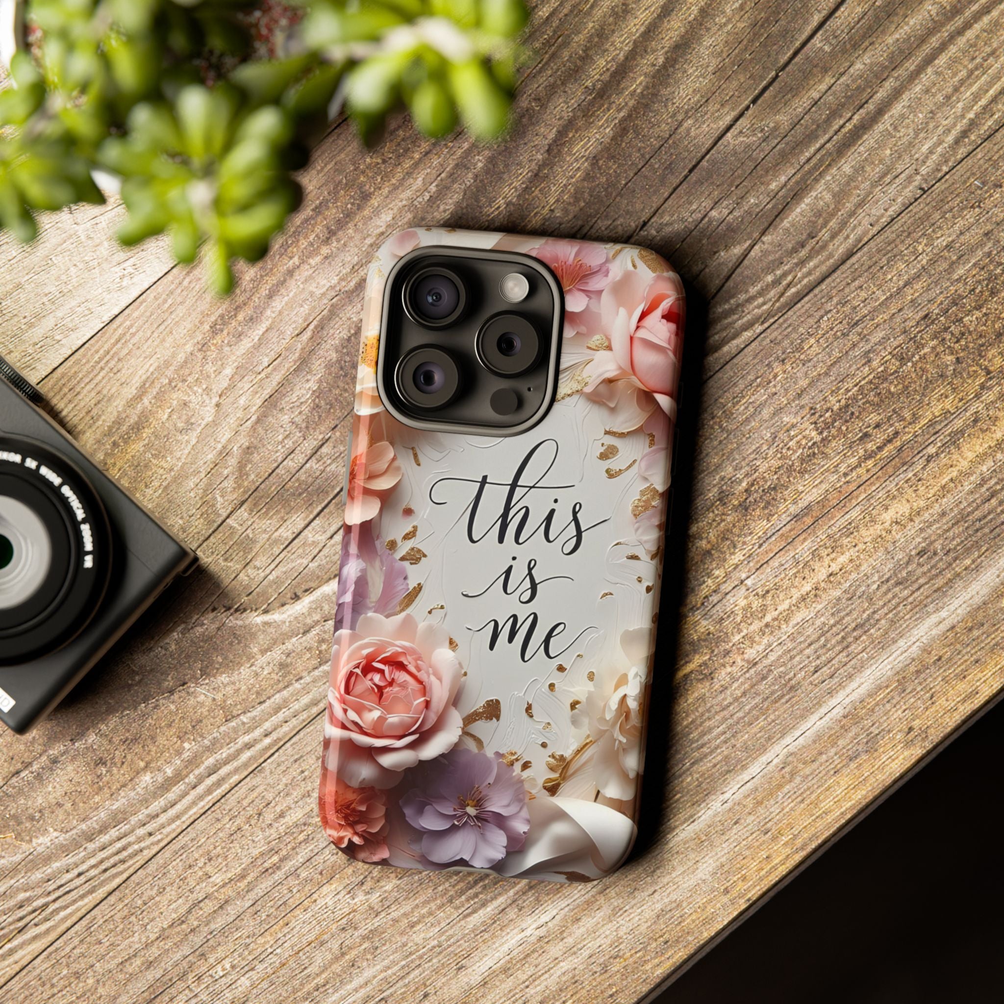 Floral "This Is Me" Tough Phone Case — Protective Floral iPhone Cover for Self-Expression, Gift for Her