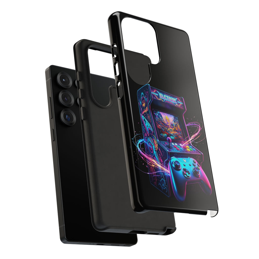 Retro Arcade Phone Case — Neon Gaming Controller Design
