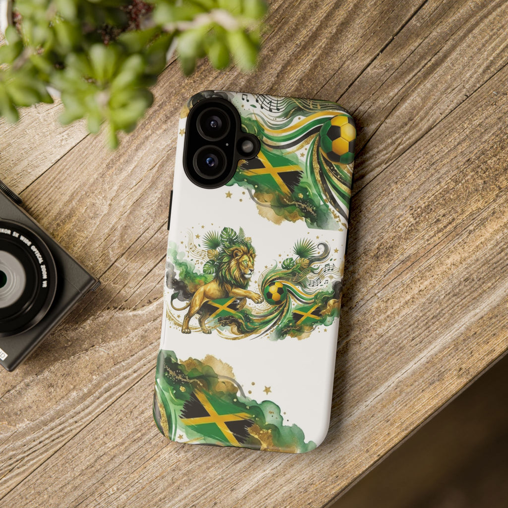 Jamaica Lion Phone Case — Jamaican Flag Rasta Protective Tough Case