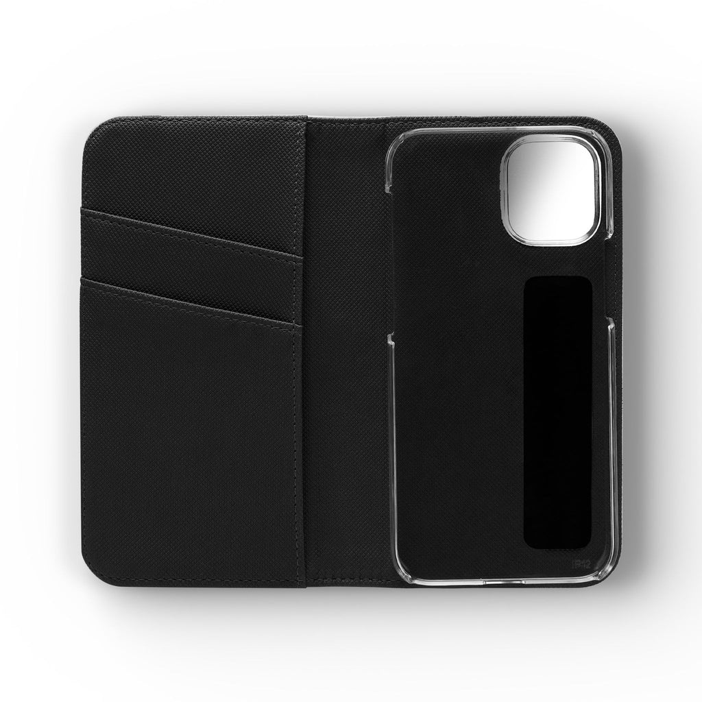 Coffee Quote Flip Phone Case — "Before we begin our conversation, let me grab my coffee."