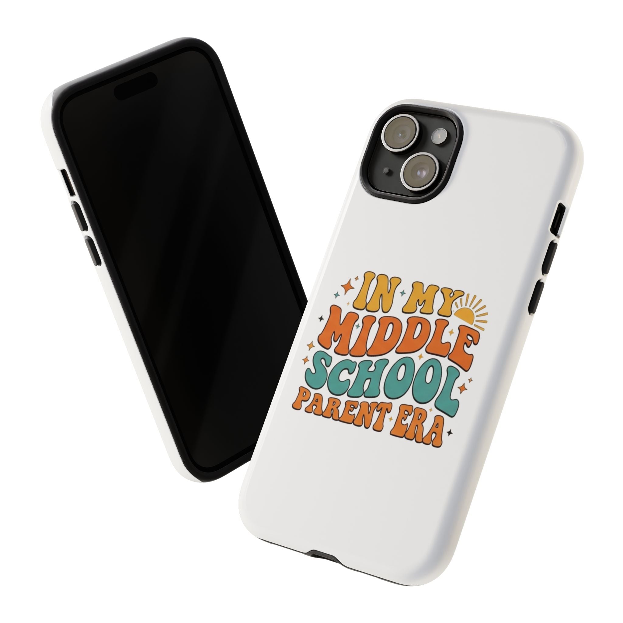Middle School Parent Phone Case — "In My Middle School Parent Era" Retro Design