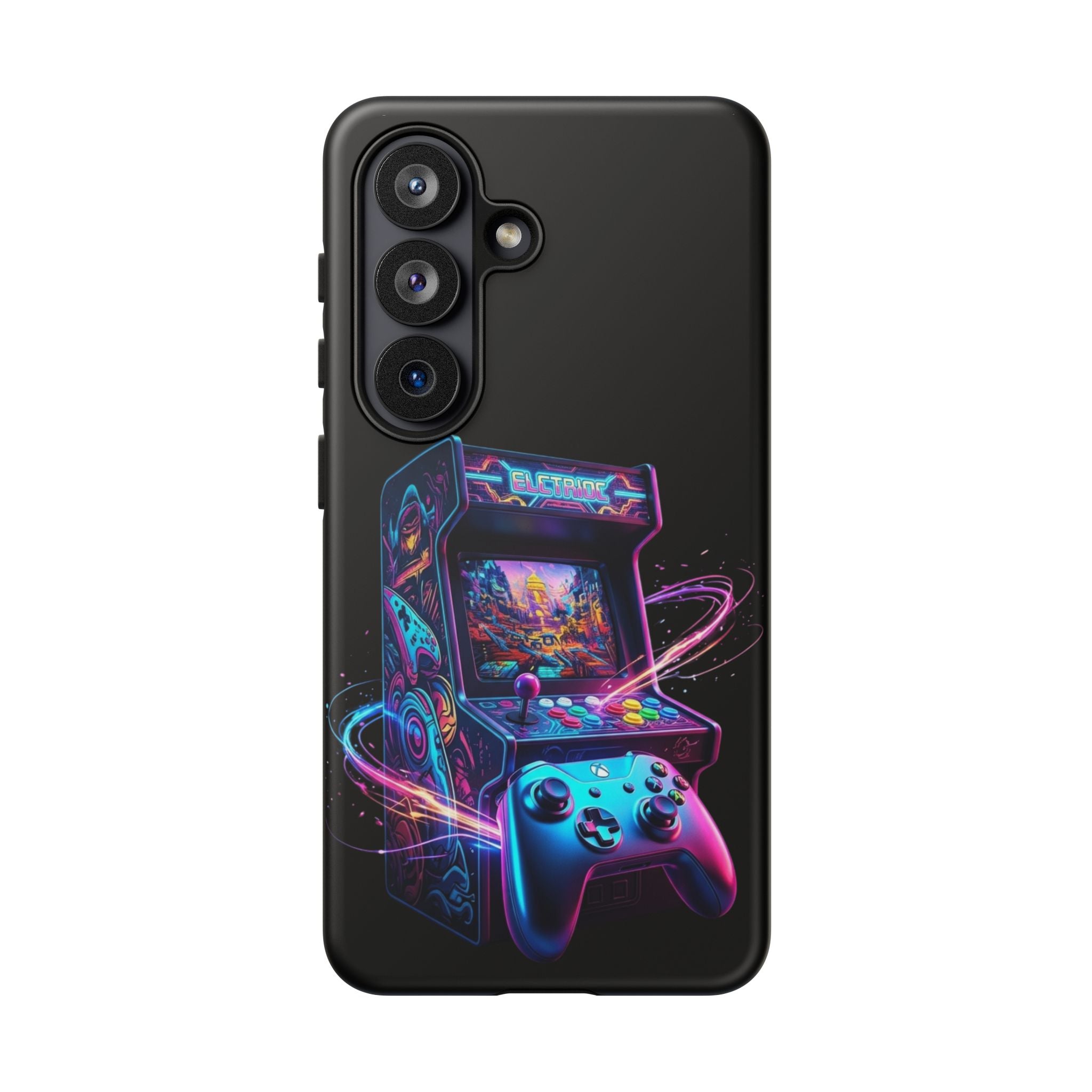 Retro Arcade Phone Case — Neon Gaming Controller Design