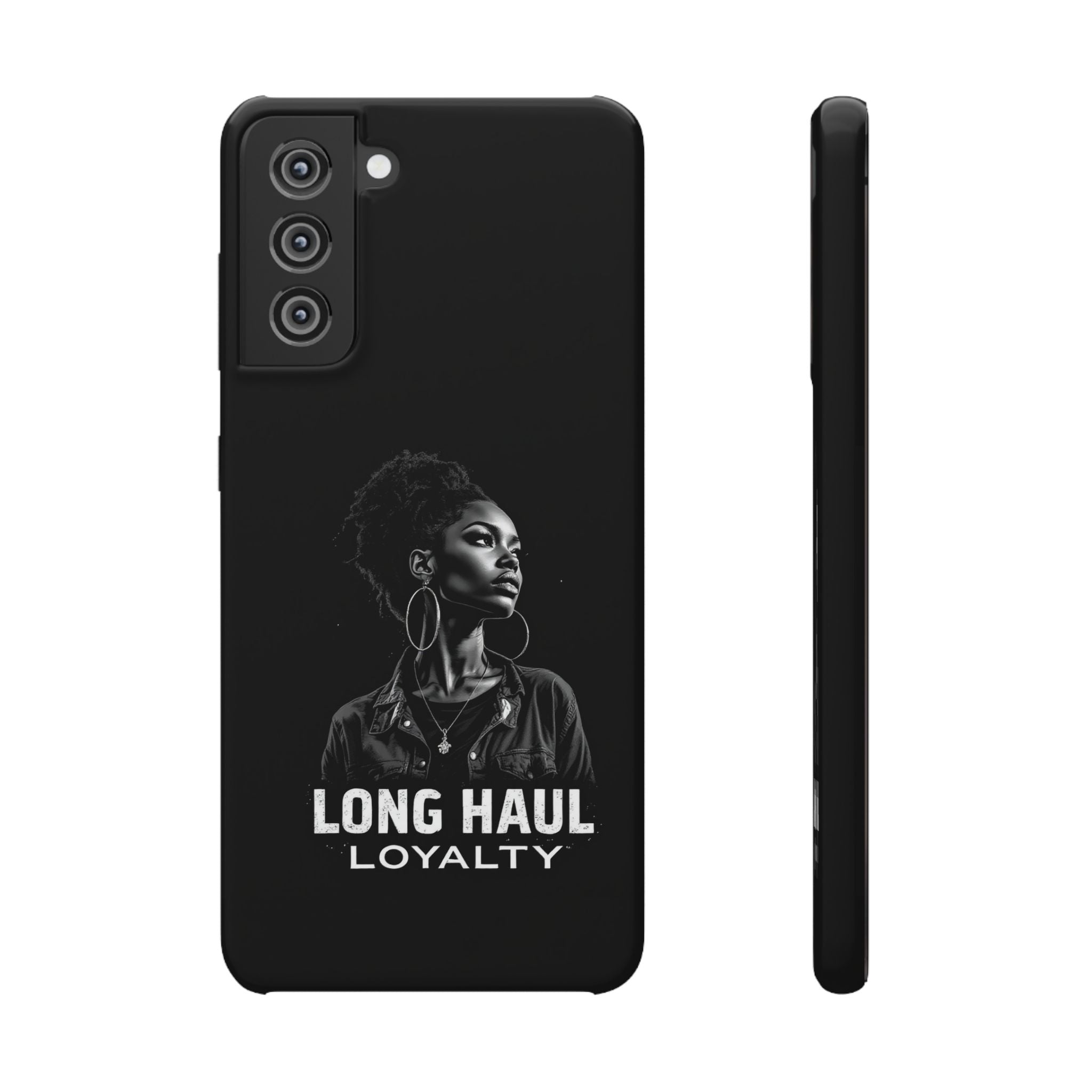 Phone Case — "Long Haul Loyalty" Black Portrait Snap Case