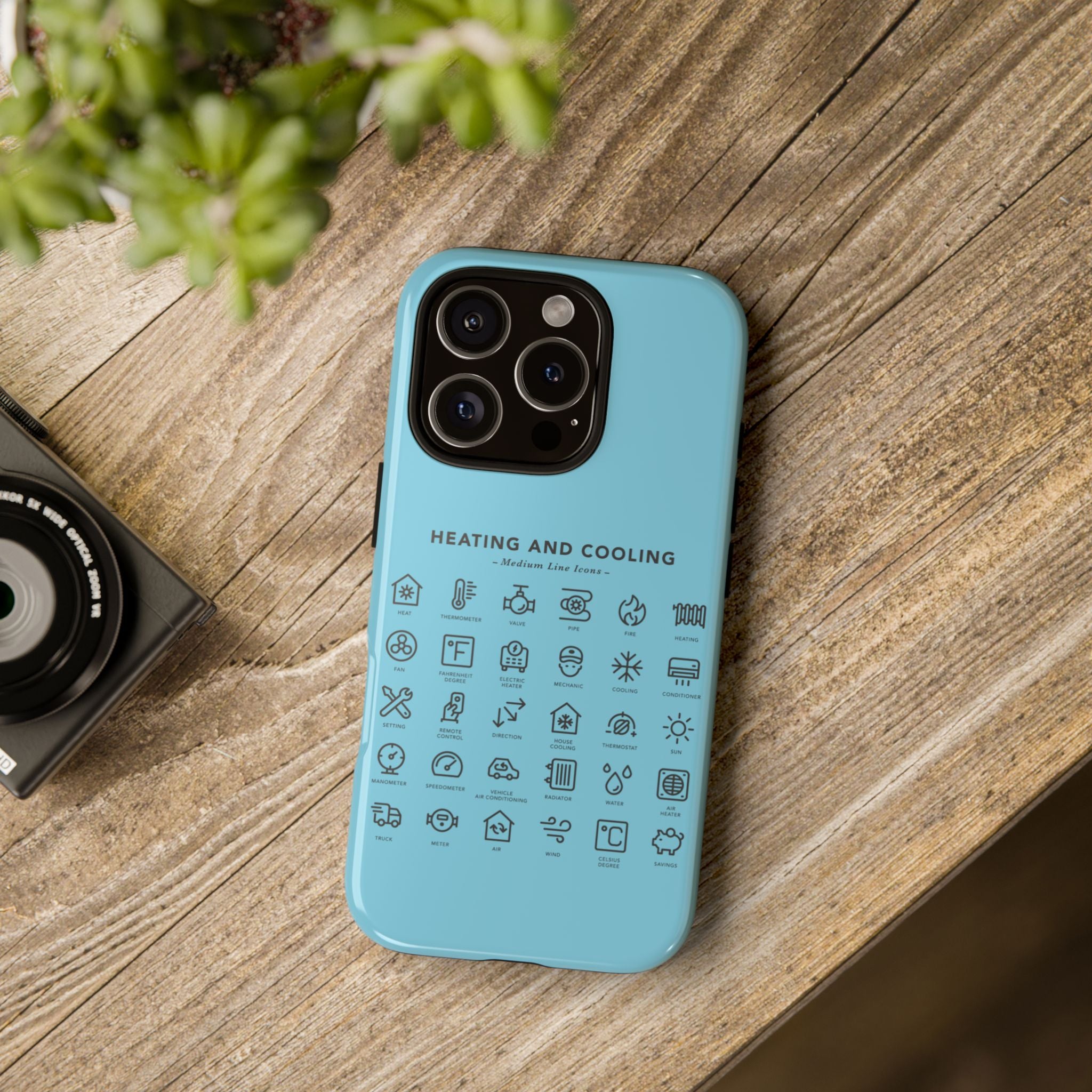 Heating and Cooling Icons Phone Case – HVAC Technician Protective Phone Cover