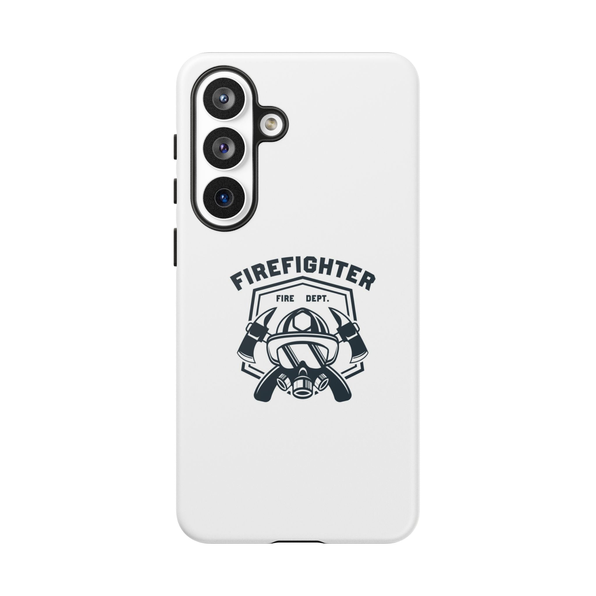 Firefighter Tough Phone Case — Fire Dept Helmet & Axes Protective Cover