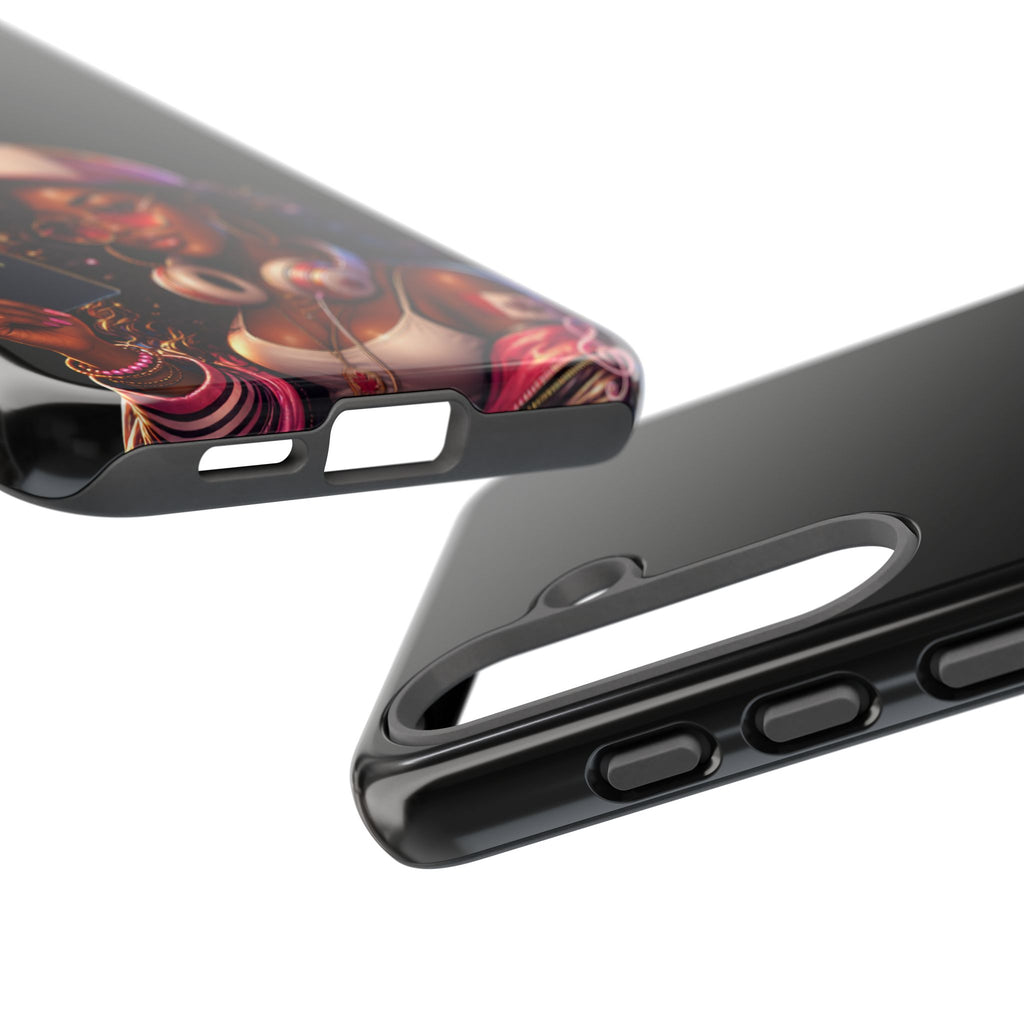 Canadian Vibes Phone Case — Afrobeat Girl with Headphones & Passport Design